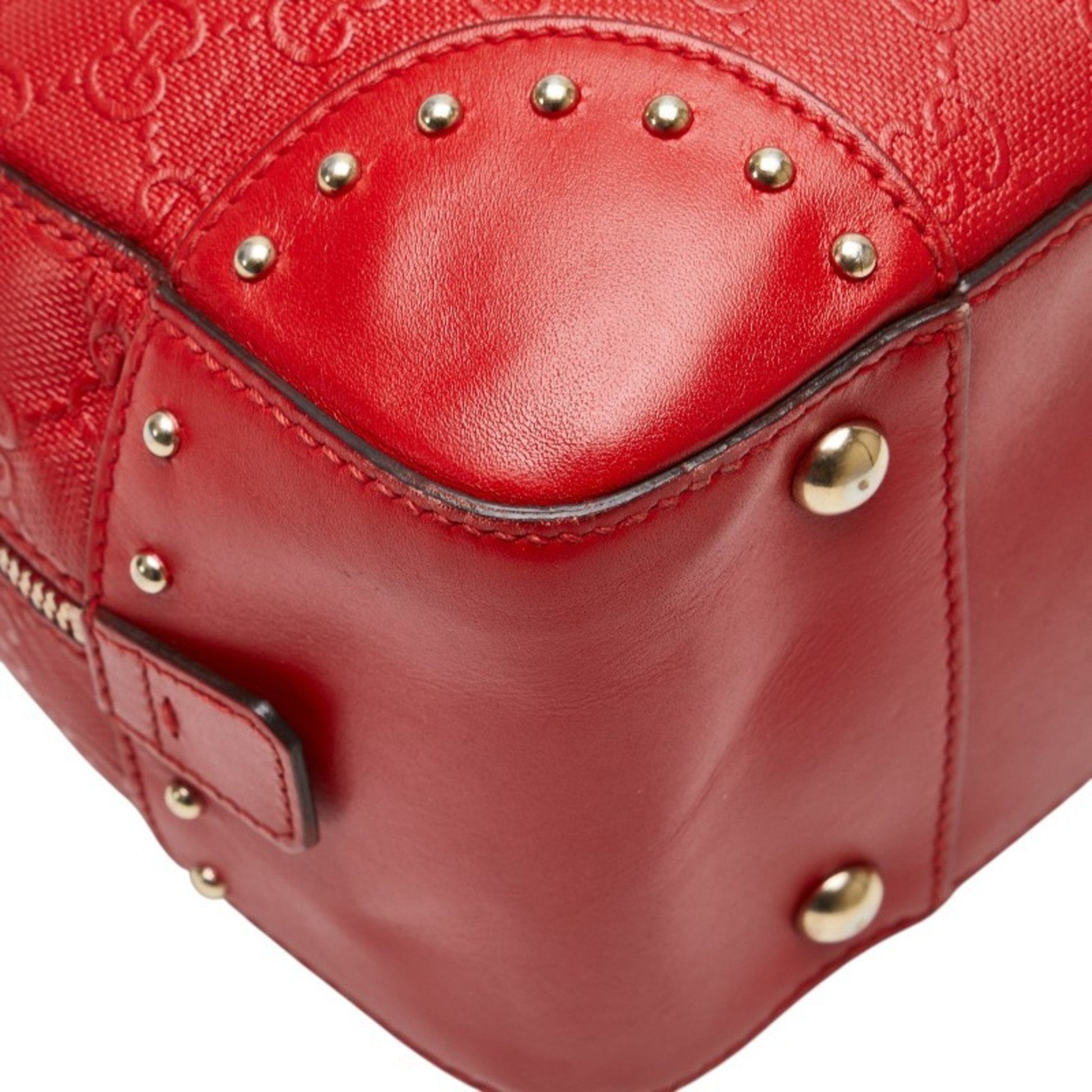 Gucci Red Color Leather Handbag Shoulder Bag