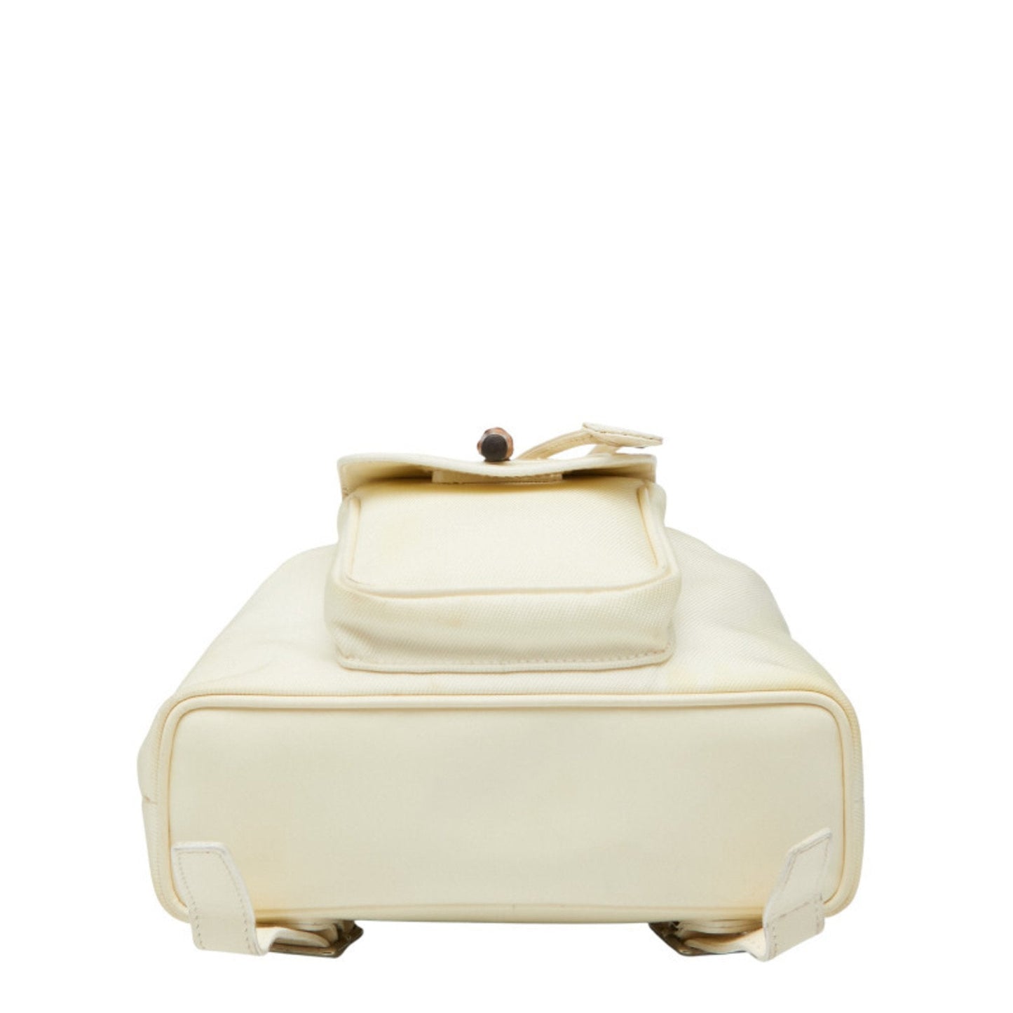 Gucci White Nylon Leather Backpack