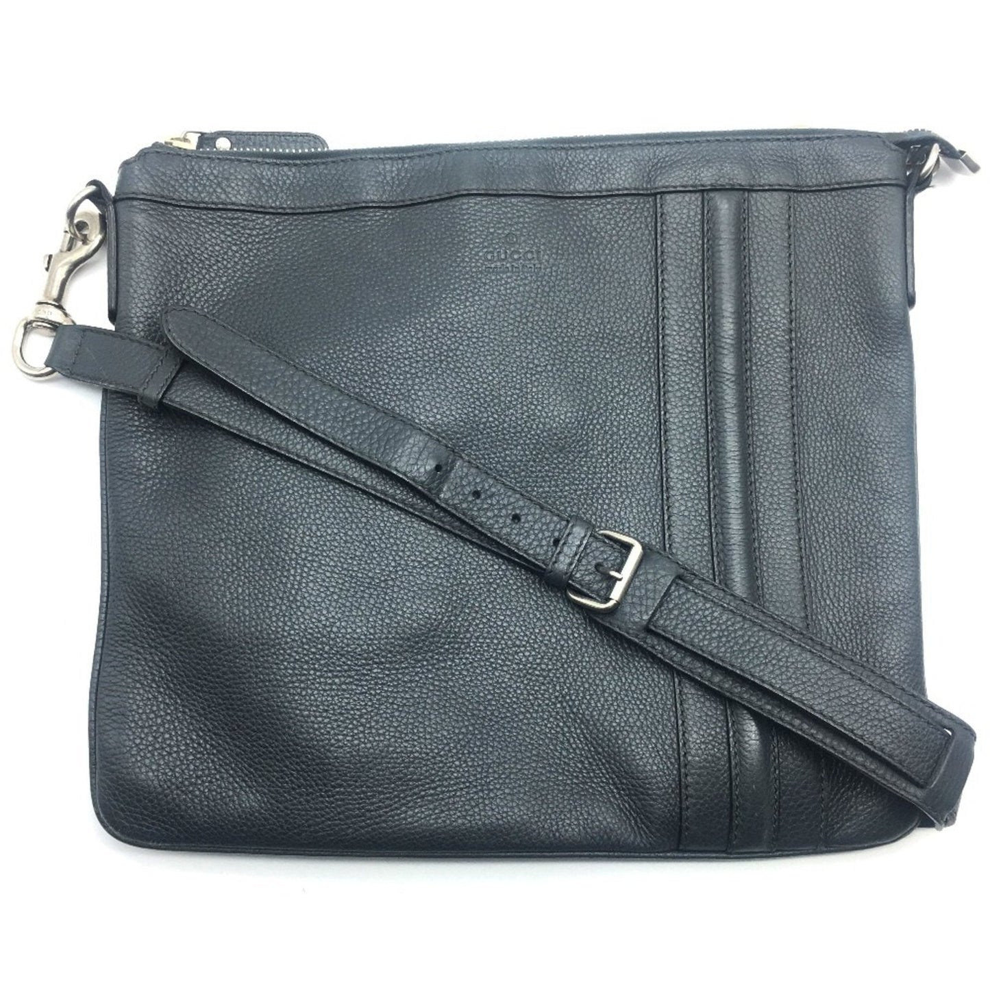 Gucci Dark Gray Leather Shoulder Bag
