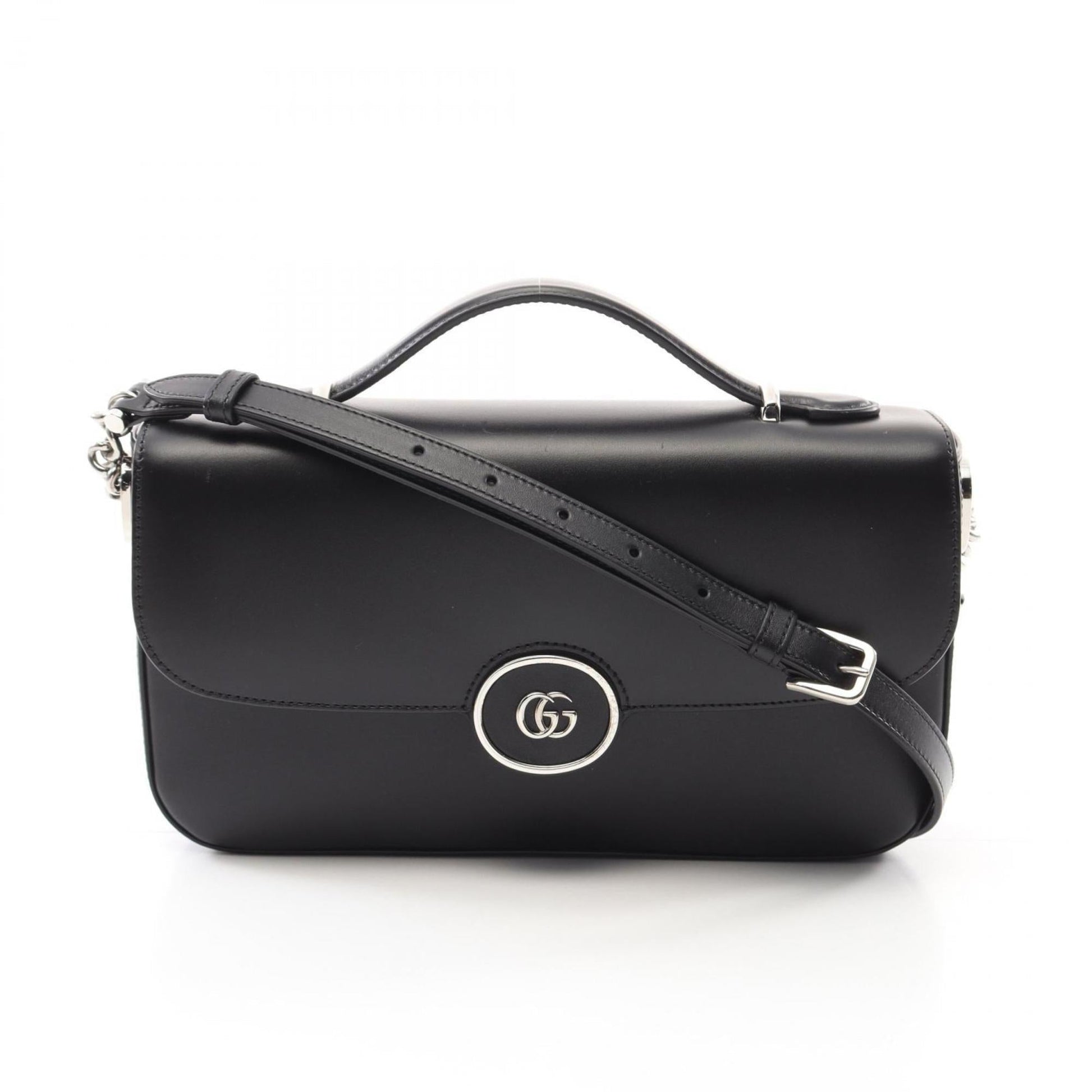 Gucci Black Leather Shoulder Bag