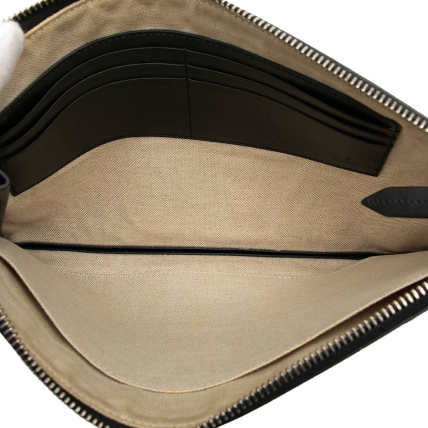 Gucci Beige Black Multi-Color Pvc Leather Clutch Bag