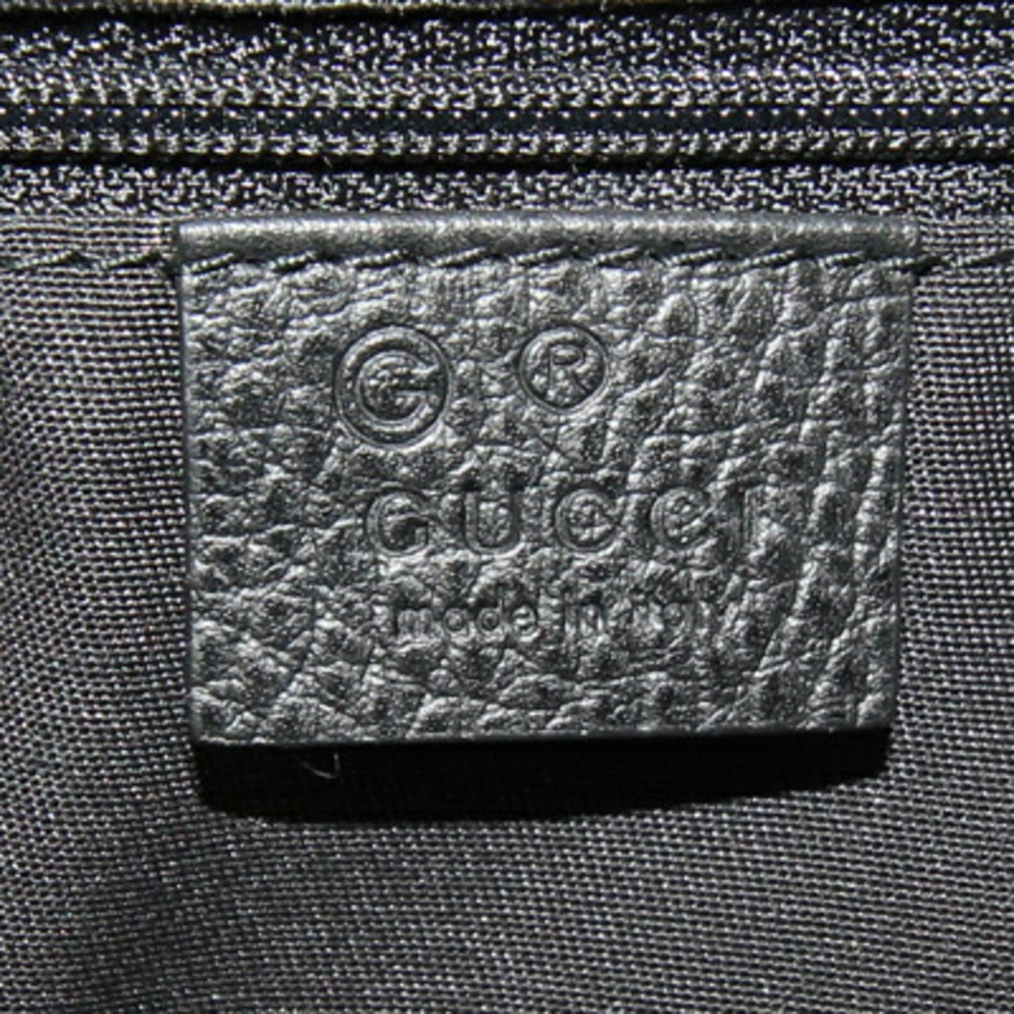 Gucci Black Nylon Leather Handbag Tote Bag