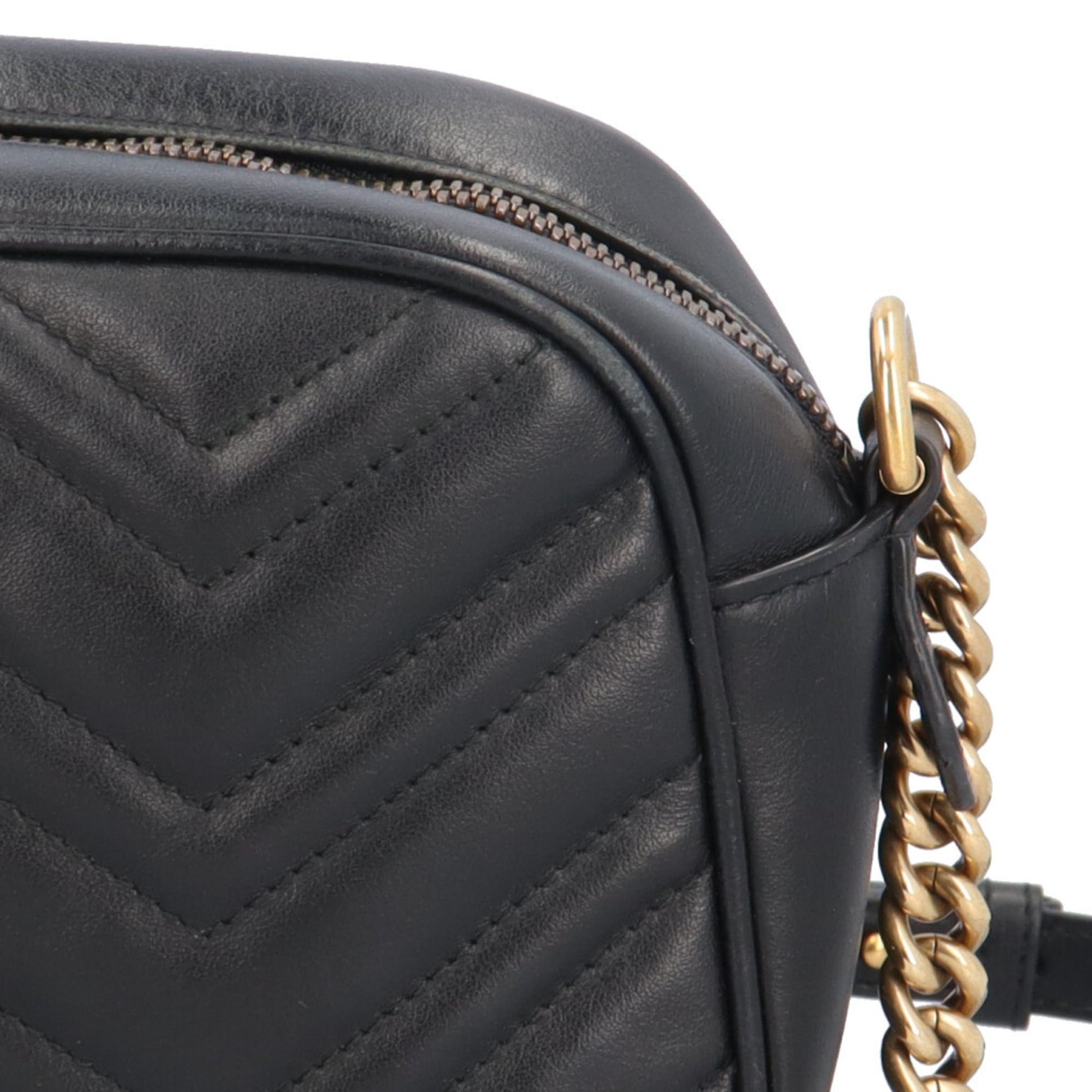Gucci Gg Marmont Black Leather Shoulder Bag