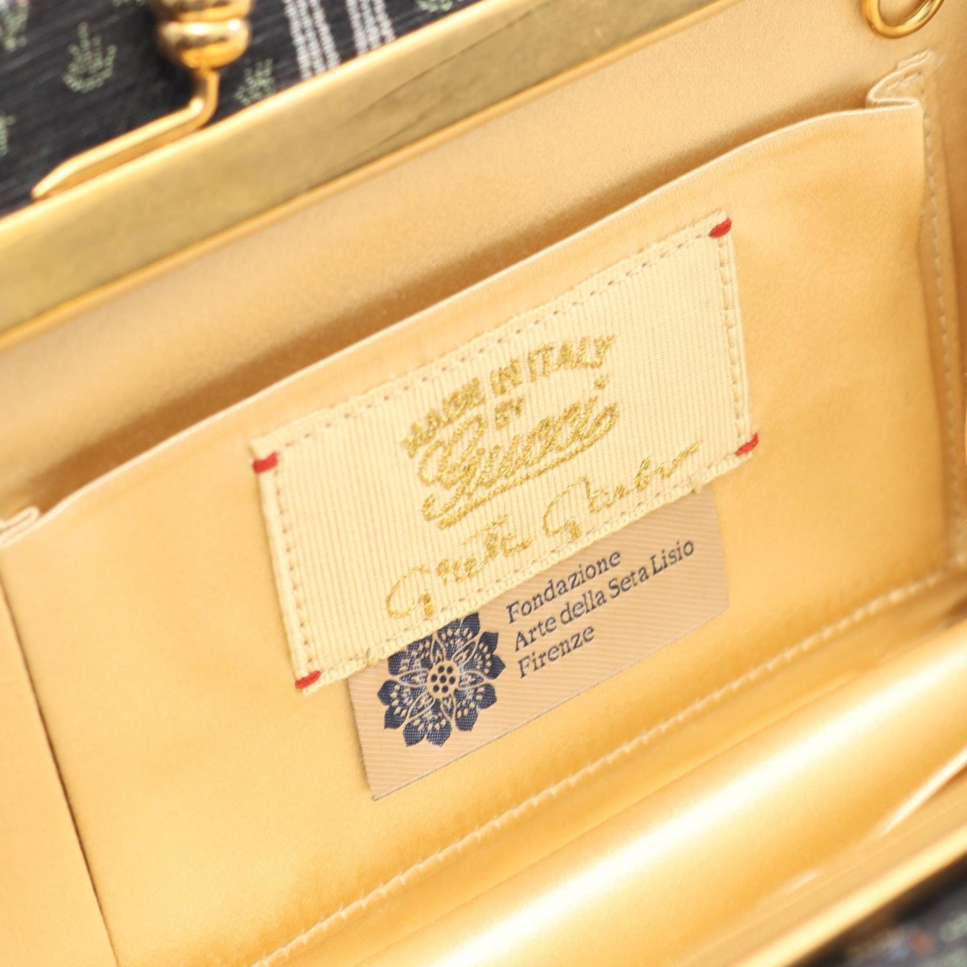 Gucci Black Multi-Color Canvas Clutch Bag