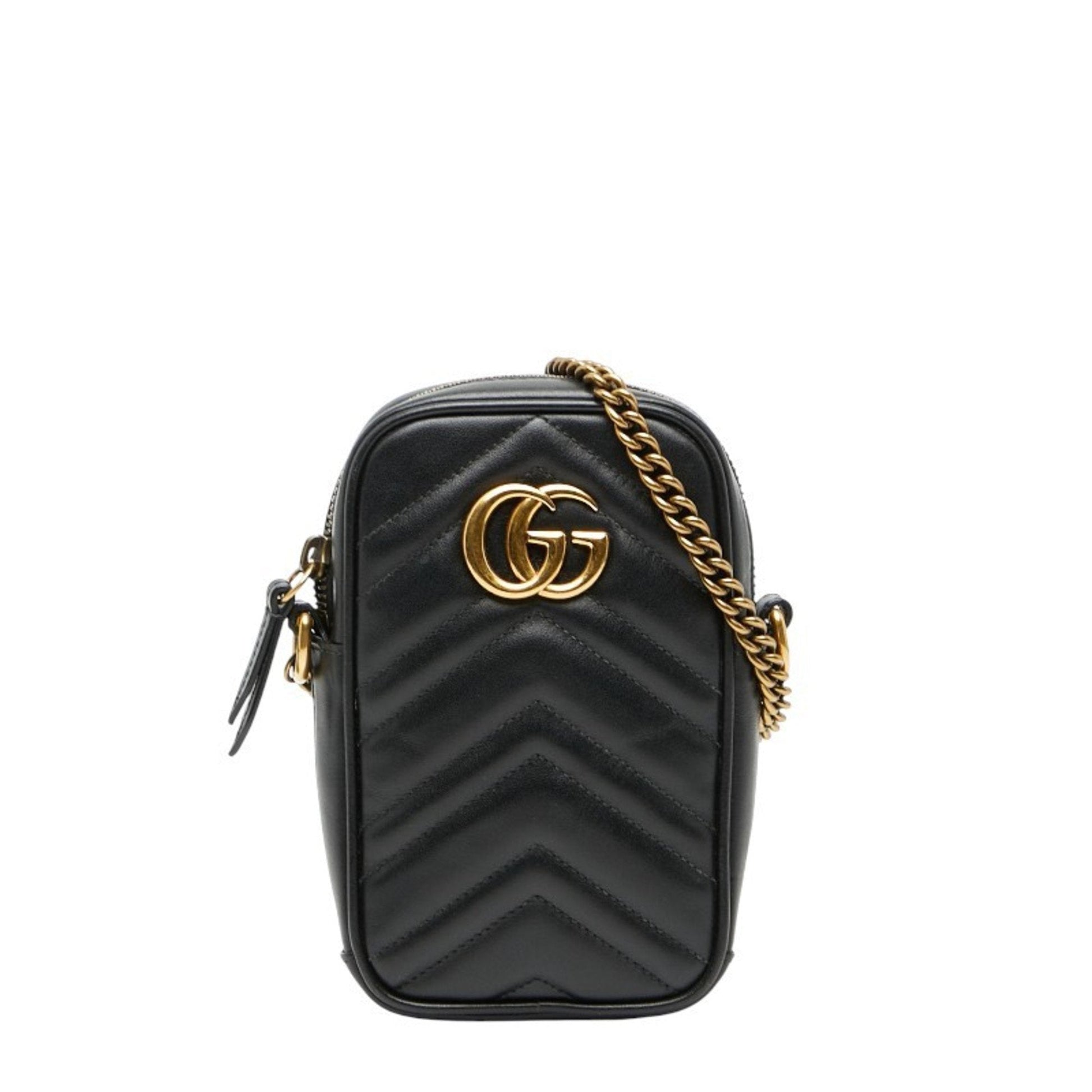 Gucci Gg Marmont Black Leather Shoulder Bag