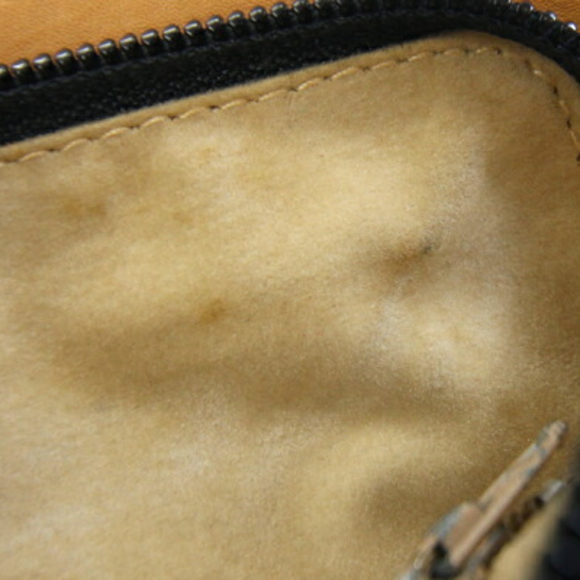 Gucci Black Light Brown Leather Pochette Shoulder Bag
