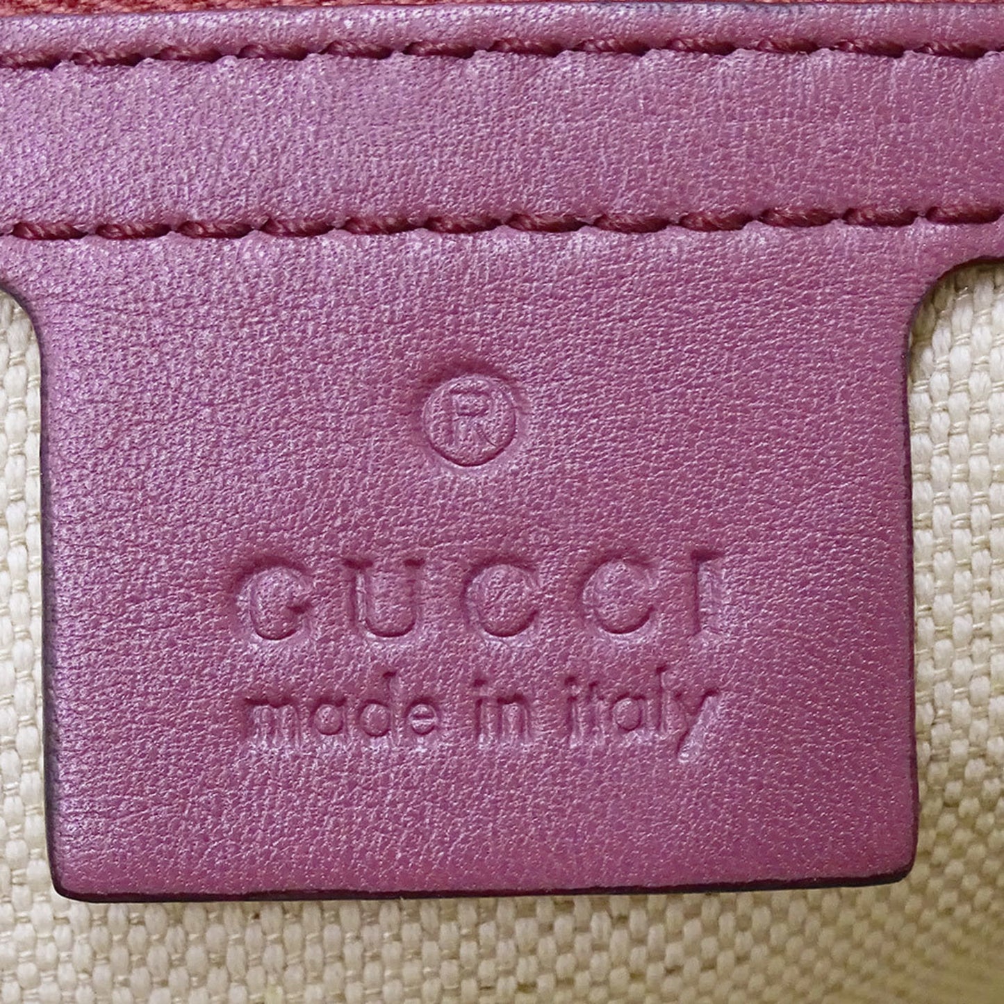Gucci Purple Leather Tote Bag