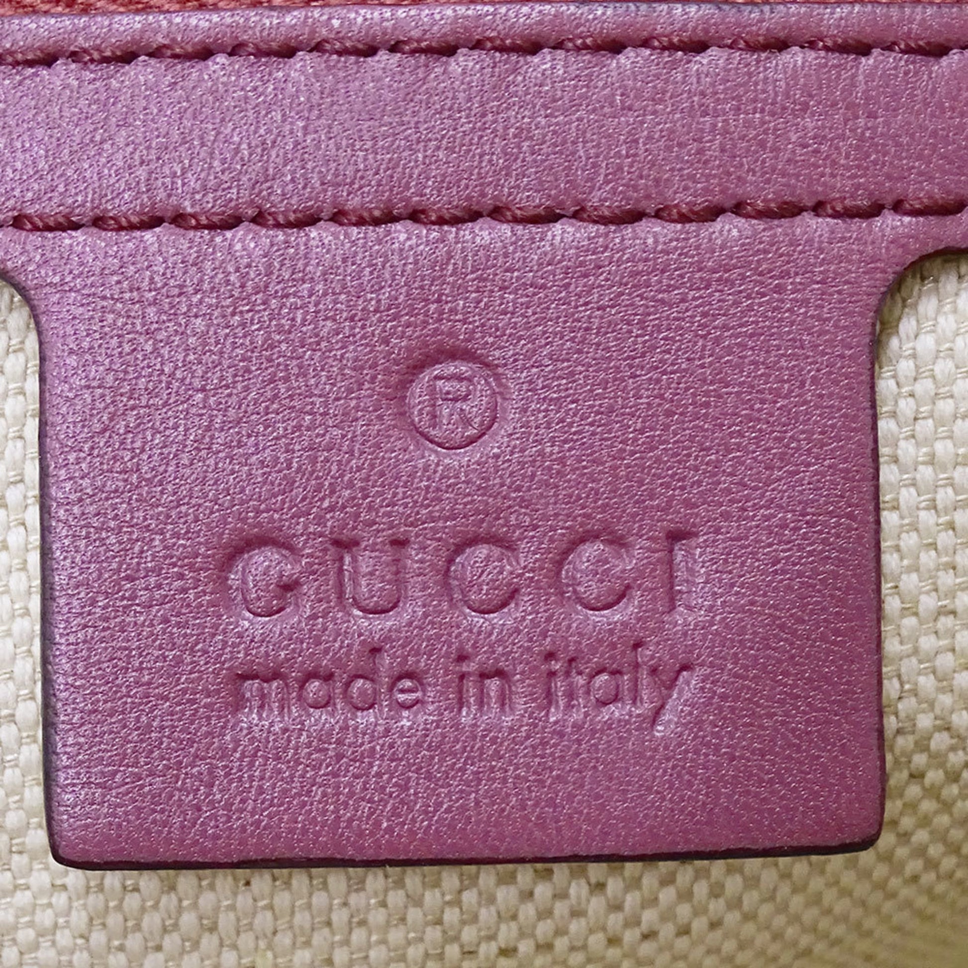Gucci Purple Leather Tote Bag