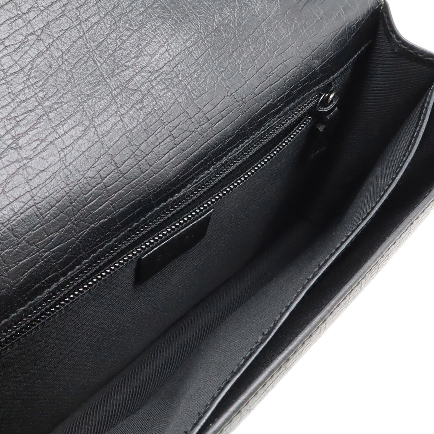 Gucci Black Leather Clutch Bag