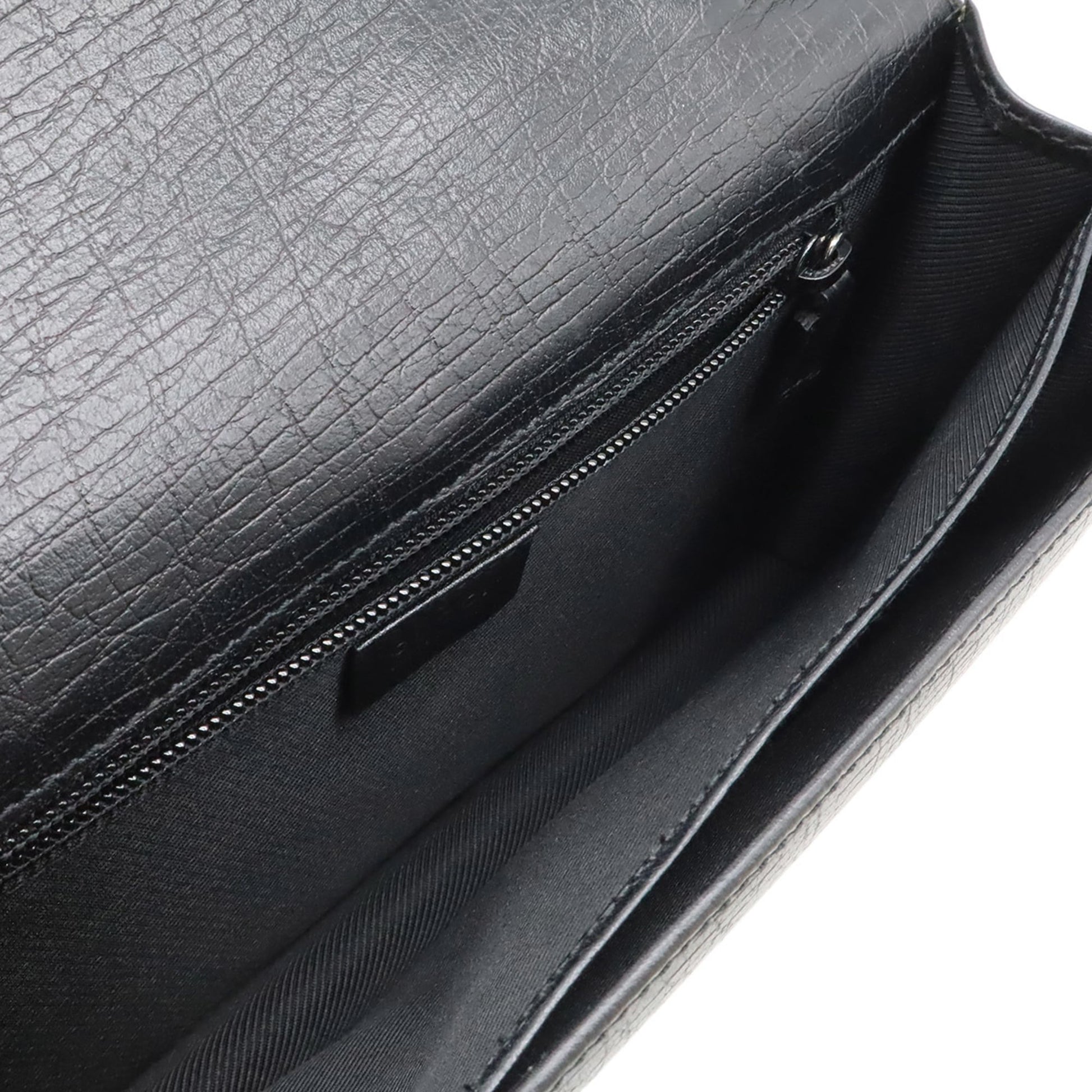 Gucci Black Leather Clutch Bag