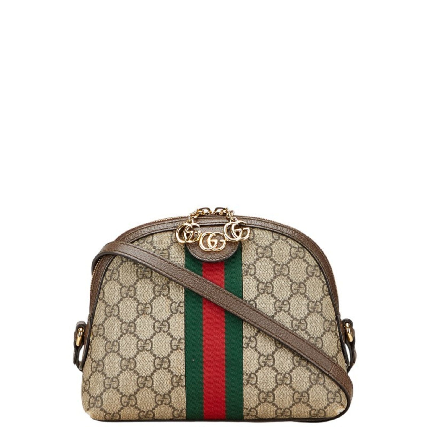 Gucci Ophidia Beige Brown Pvc Leather Shoulder Bag