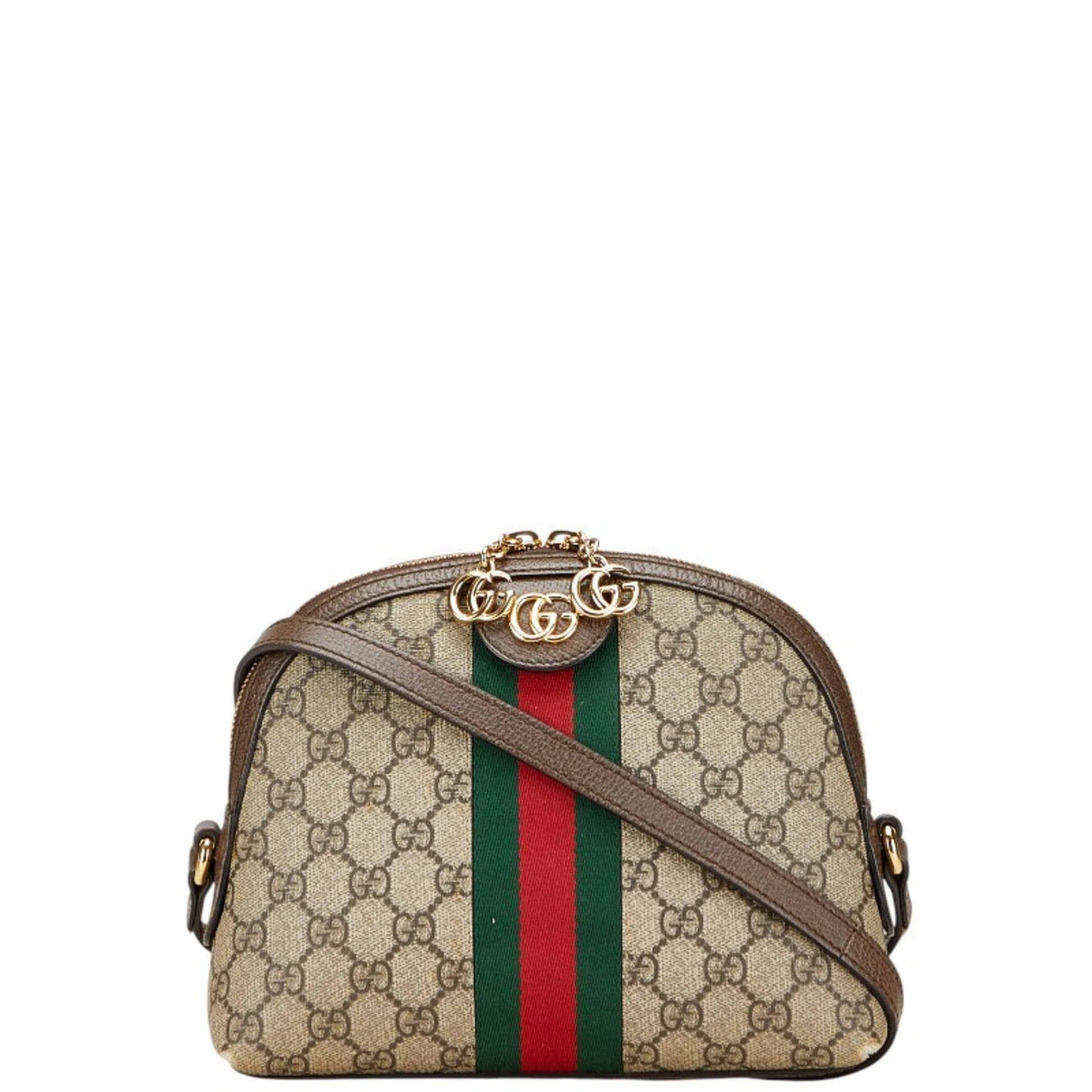 Gucci Ophidia Beige Brown Pvc Leather Shoulder Bag