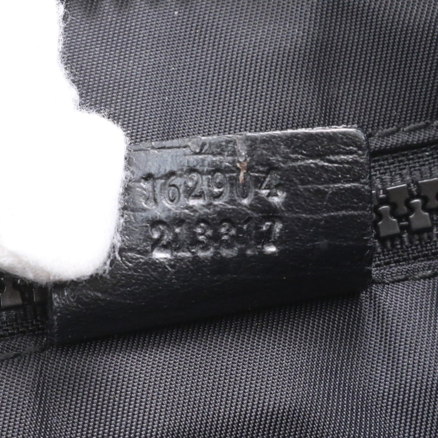 Gucci Black Leather Coated Canvas Shoulder Bag