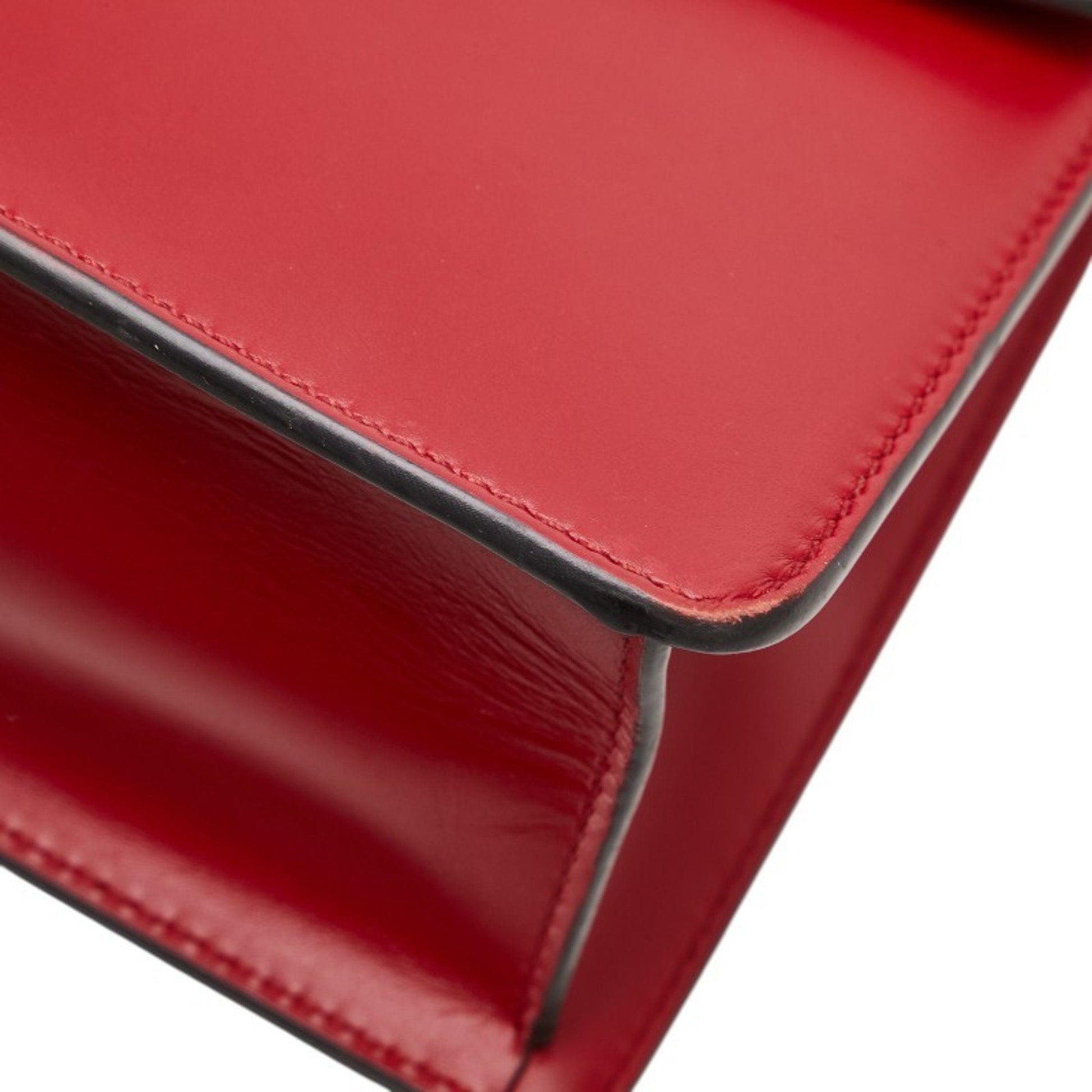 Gucci Navy Red Color Leather Shoulder Bag