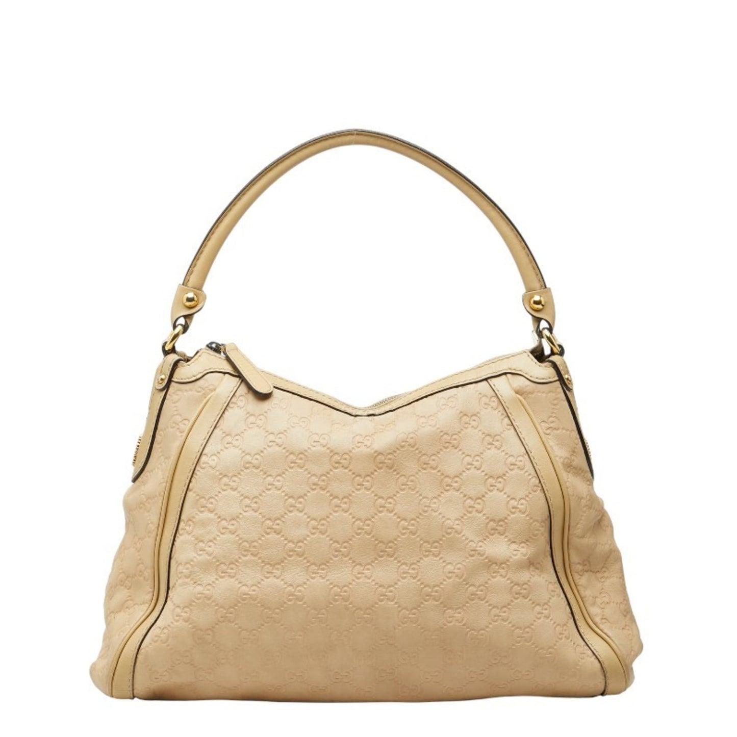 Gucci Beige Gg Leather Leather Handbag