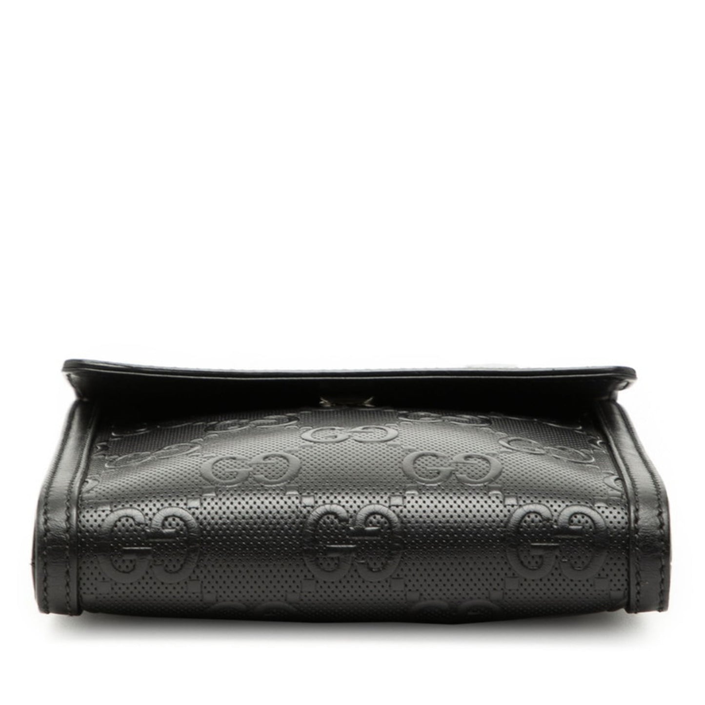 Gucci Black Leather Pvc Shoulder Bag