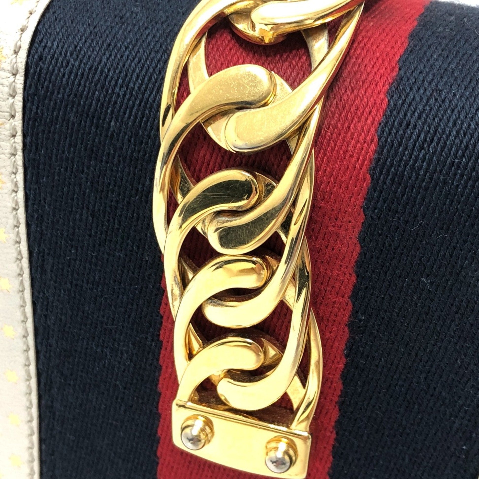 Gucci White Leather Shoulder Bag