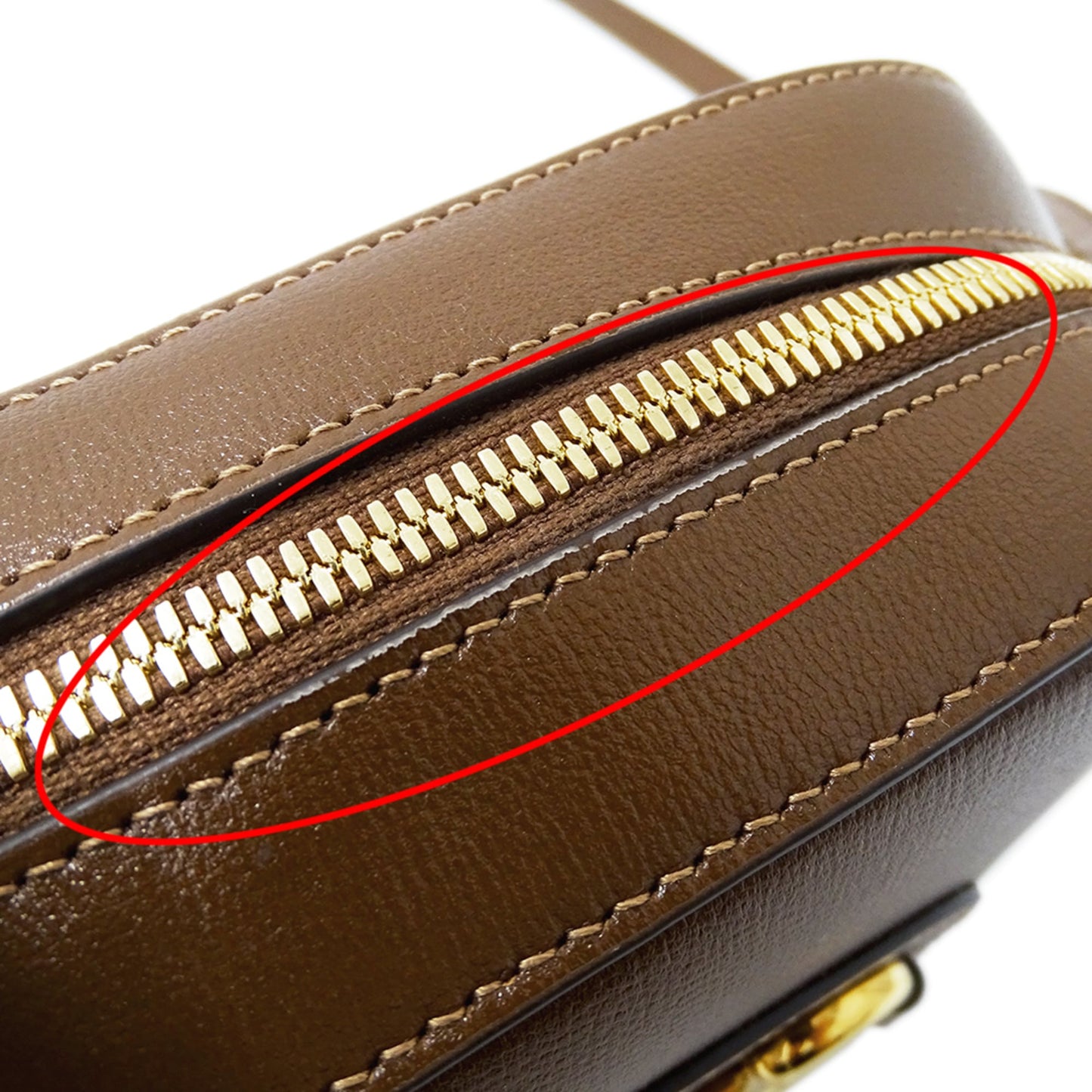 Gucci Brown Leather Shoulder Bag