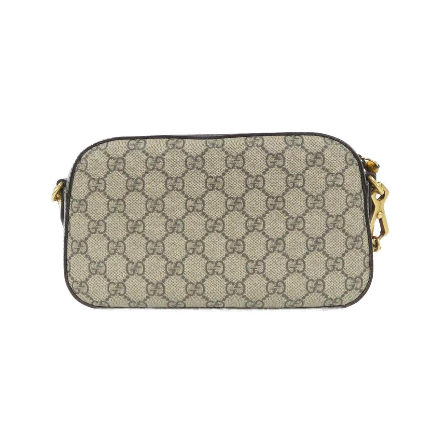Gucci Beige Brown Gg Supreme Leather Shoulder Bag