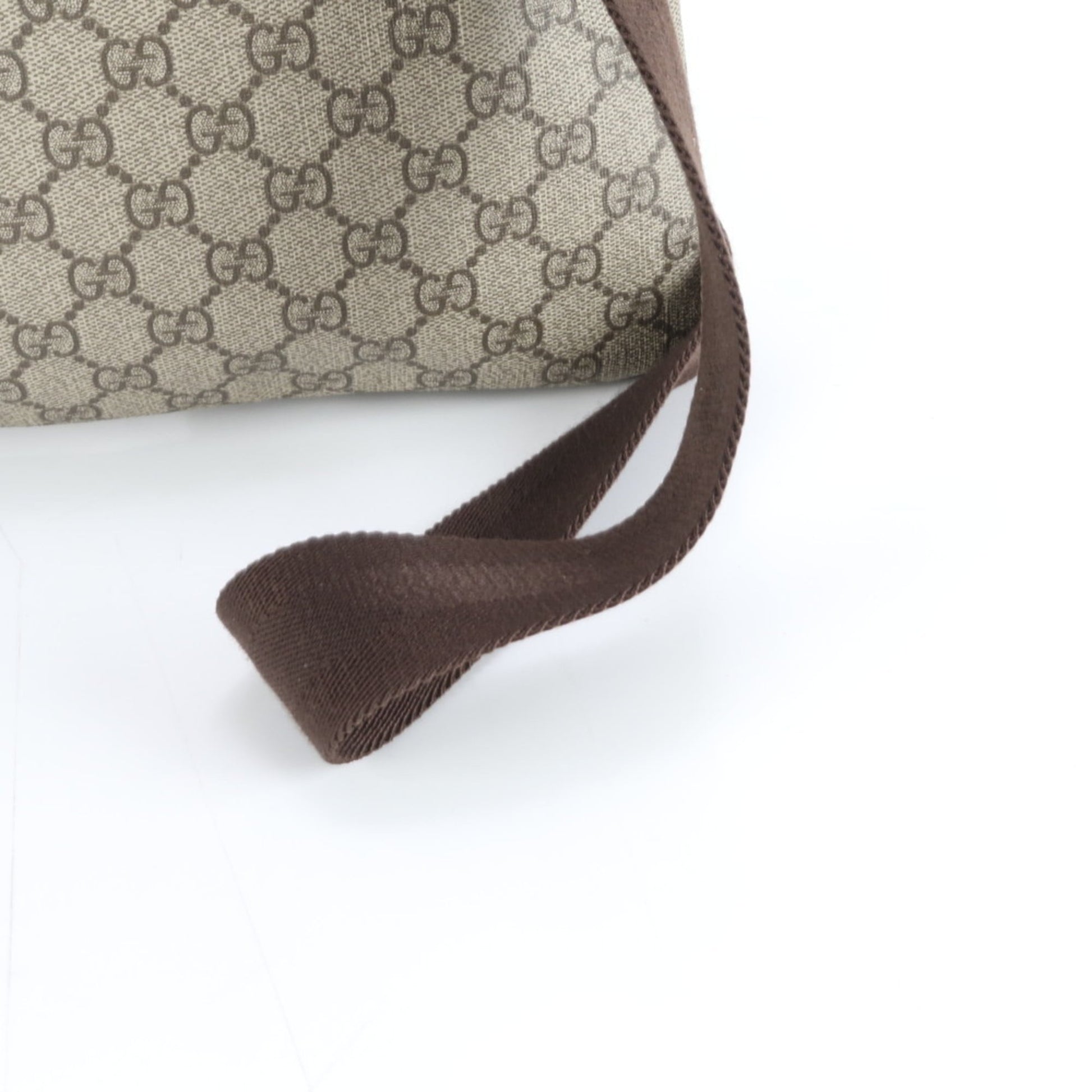 Gucci Brown Leather Coated Canvas Shoulder Bag