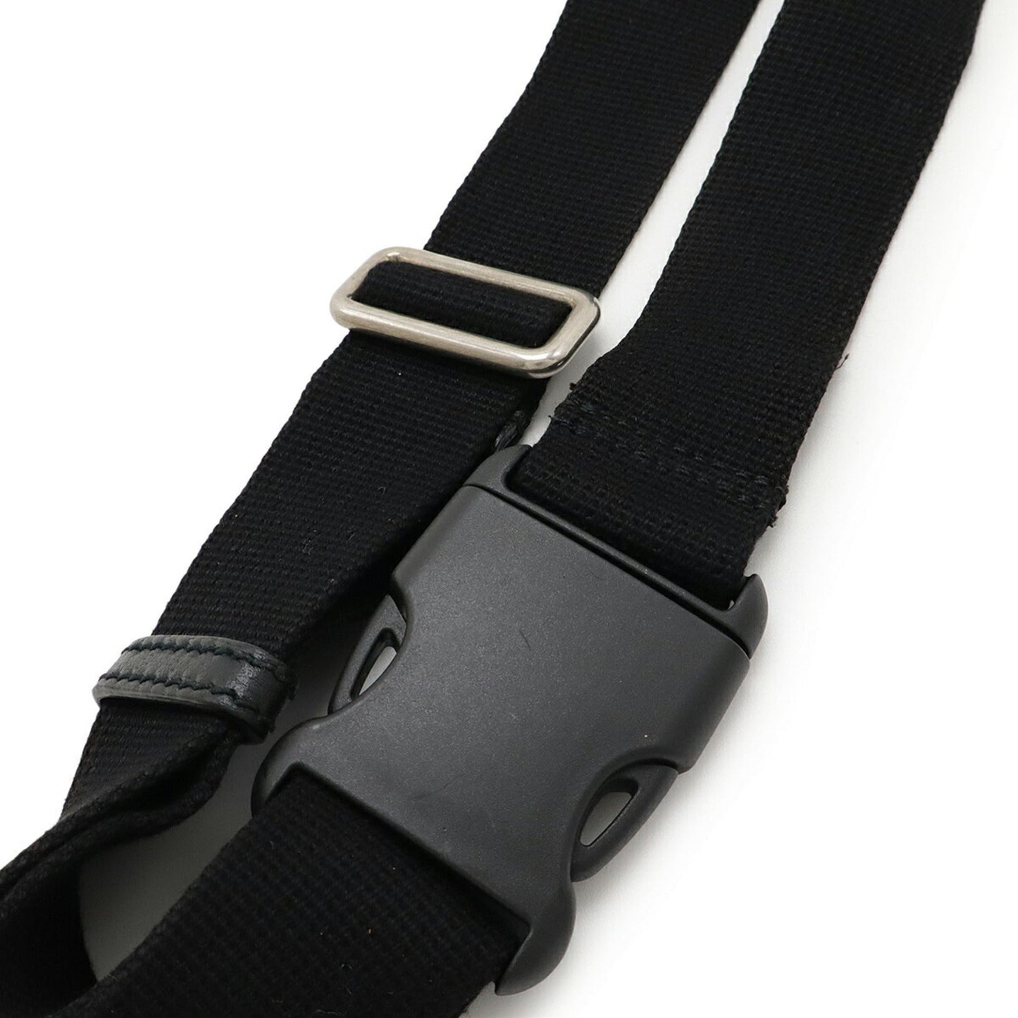 Gucci Black Nylon Canvas Leather Sling Bag