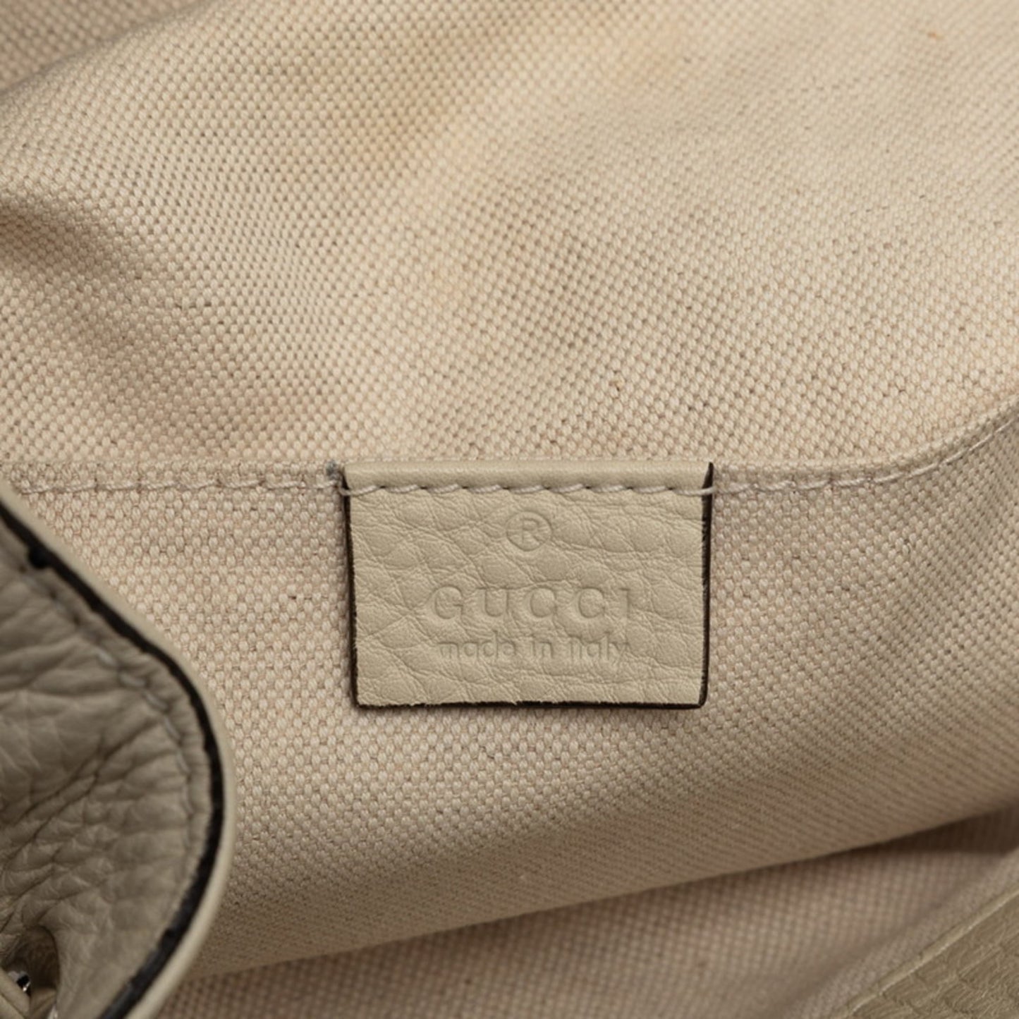 Gucci Ivory White Leather Backpack