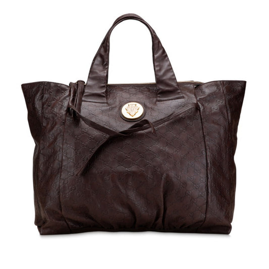 Gucci Hysteria Brown Leather Handbag Tote Bag