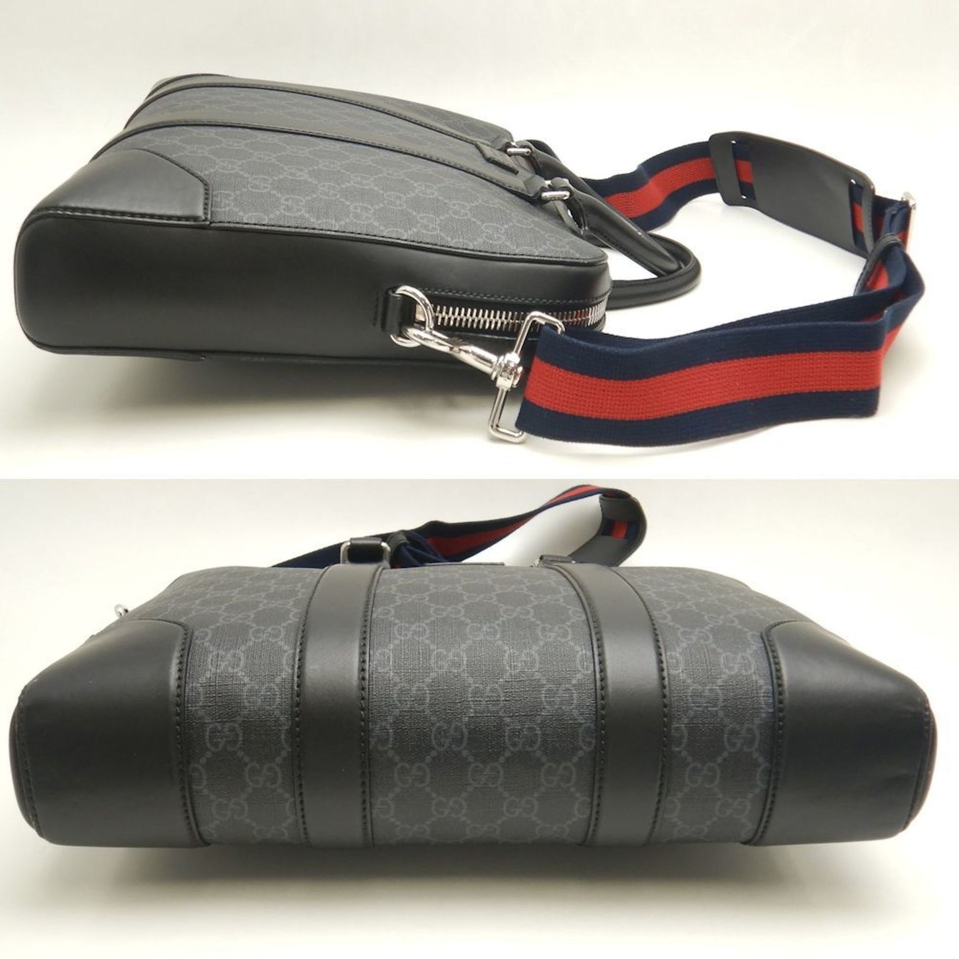 Gucci Black Gg Supreme Canvas Briefcase