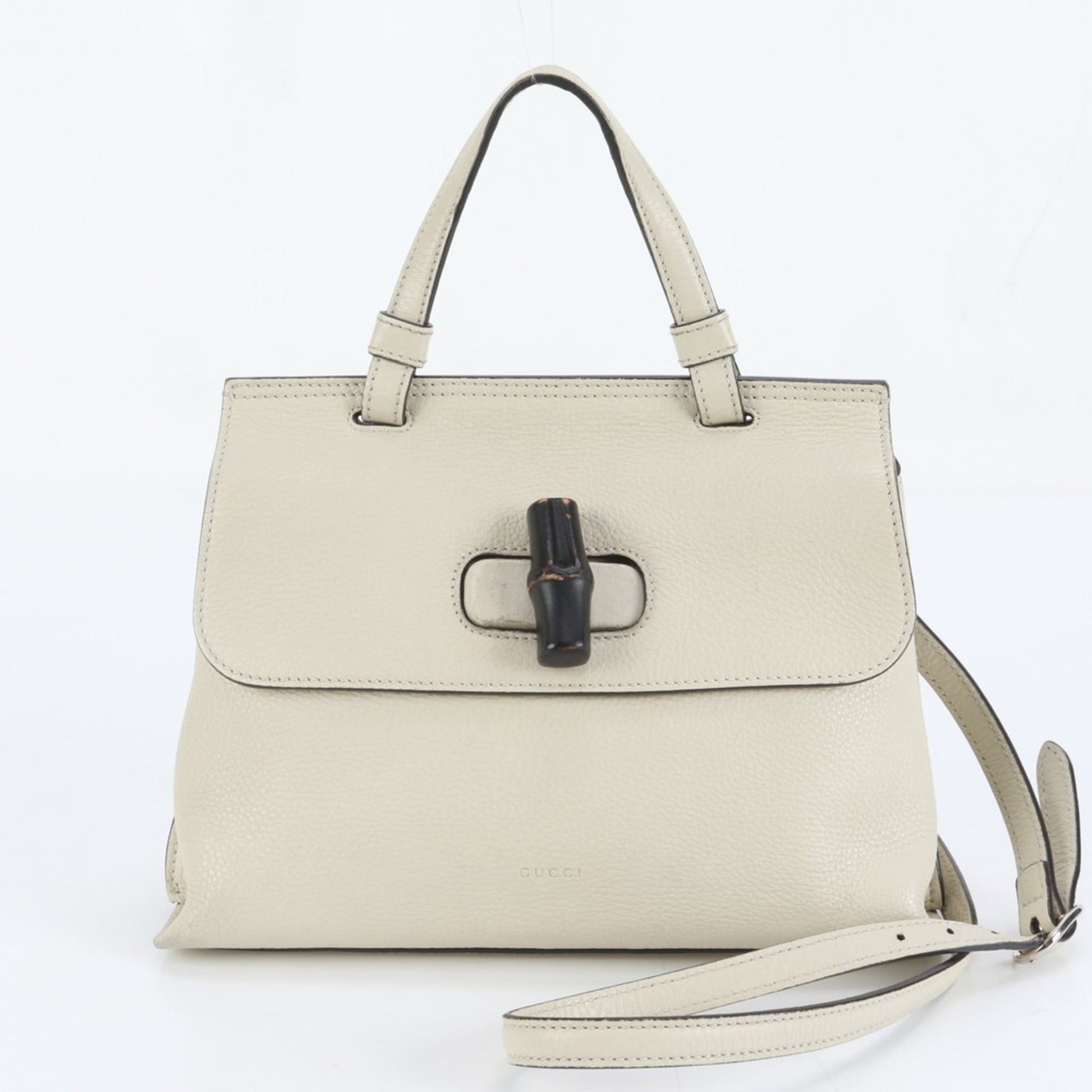 Gucci Ivory Leather Shoulder Bag