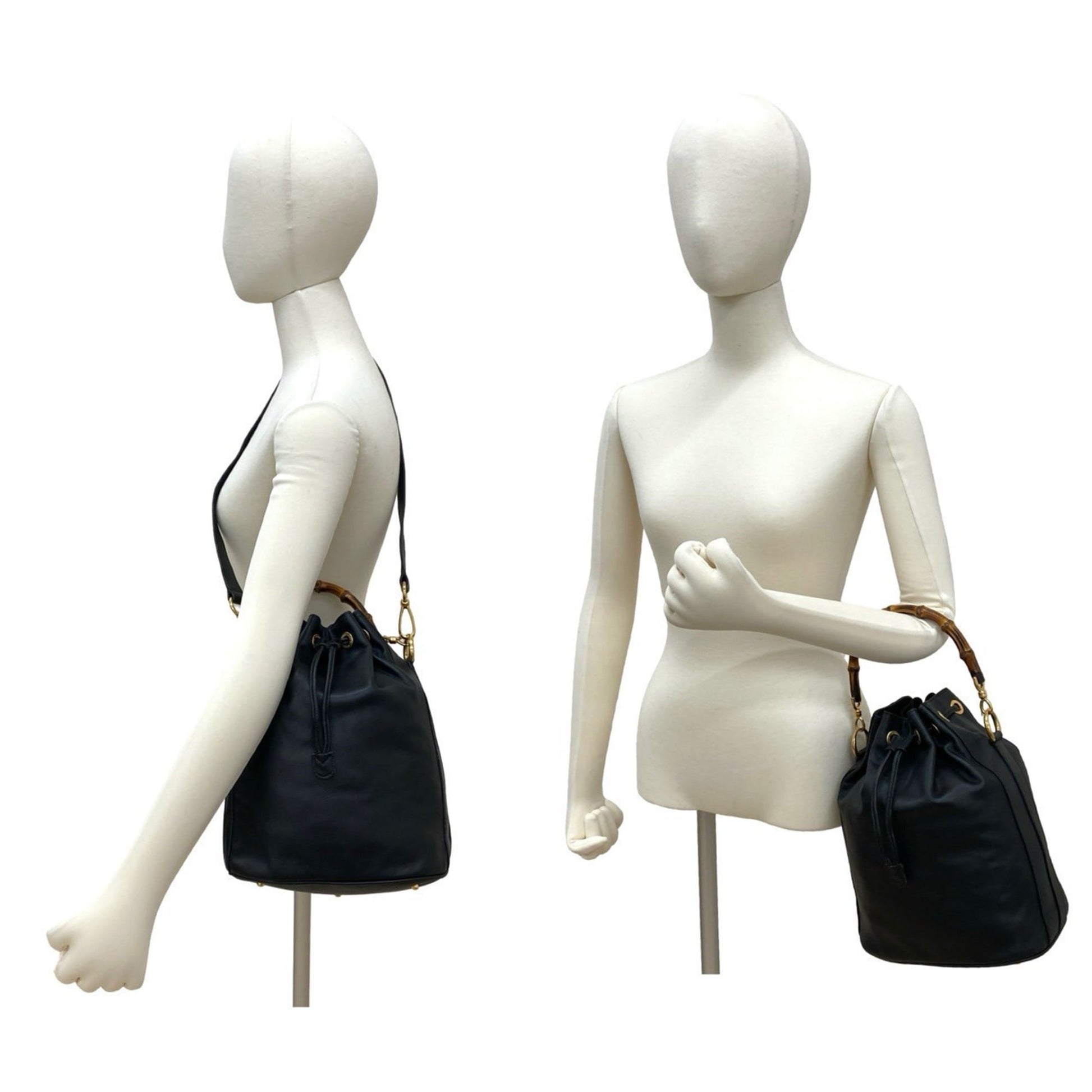 Gucci Black Leather Handbag Shoulder Bag