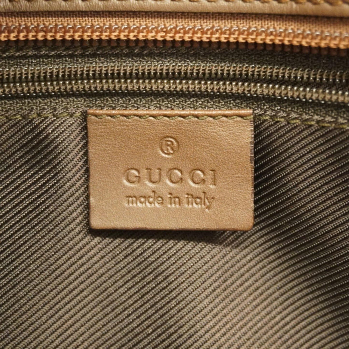 Gucci Beige Brown Canvas Tote Bag