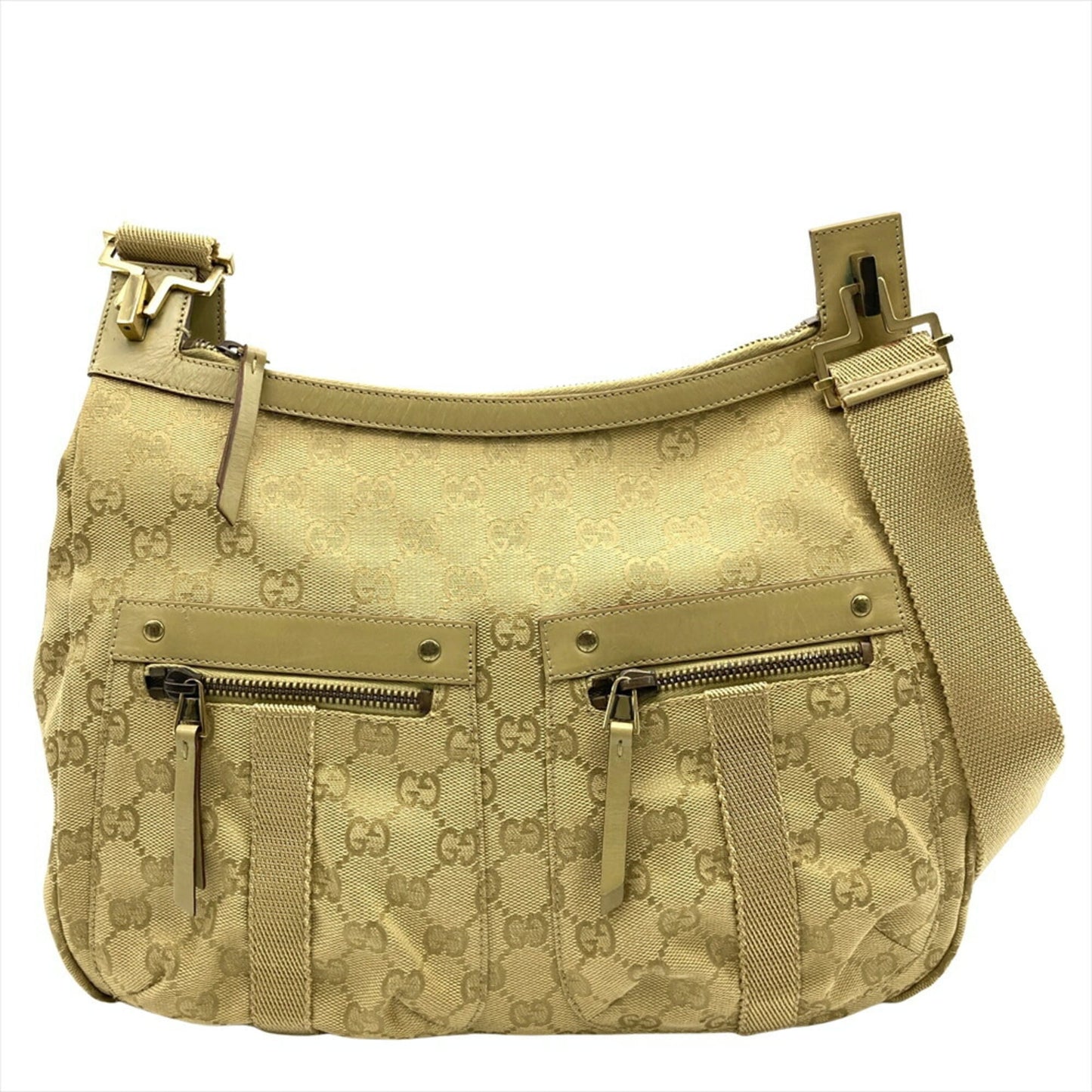 Gucci Gg Canvas Khaki Gg Canvas Shoulder Bag