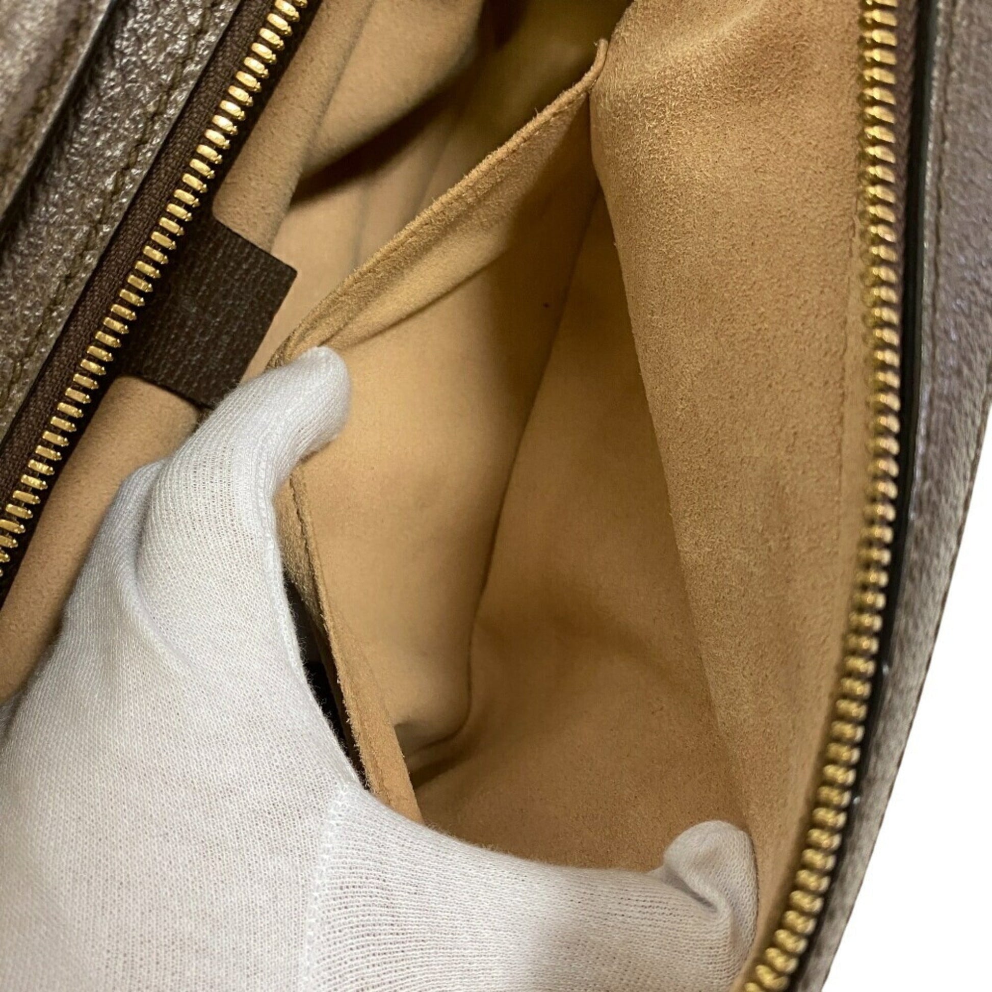 Gucci Brown Pvc Coated Canvas Shoulder Bag