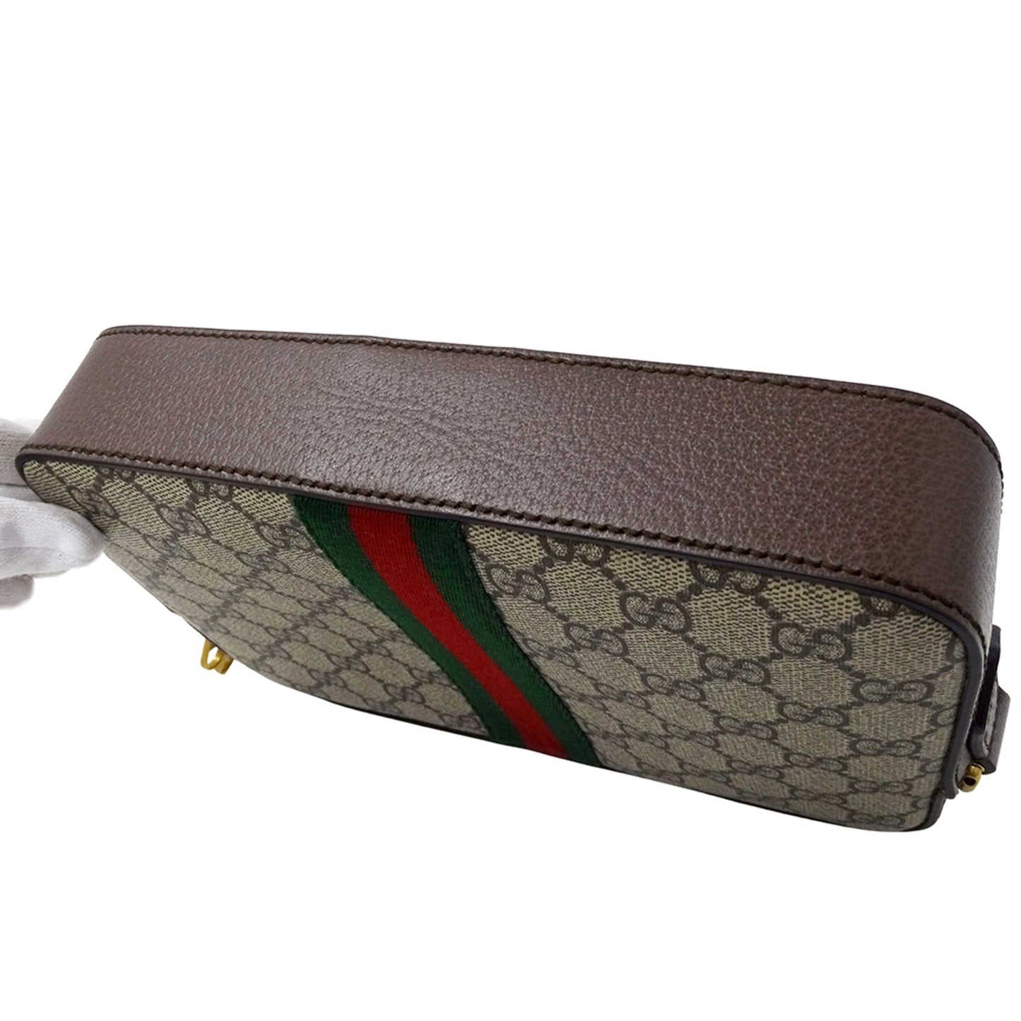 Gucci Beige Brown Gg Supreme Canvas Clutch Bag Shoulder Bag