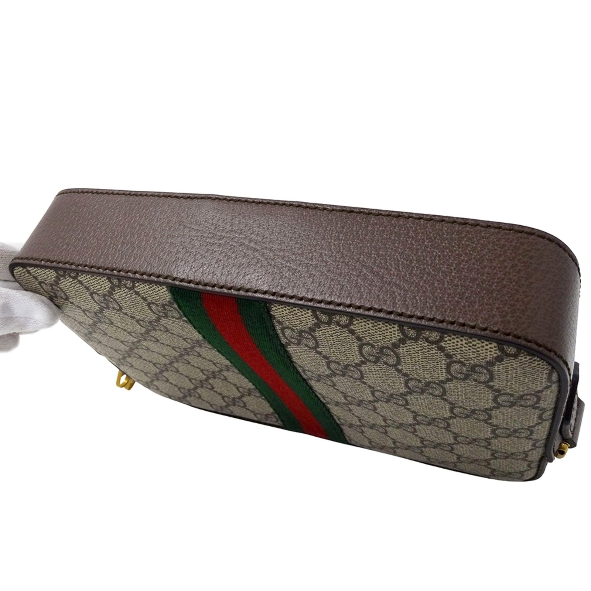 Gucci Beige Brown Gg Supreme Canvas Clutch Bag Shoulder Bag