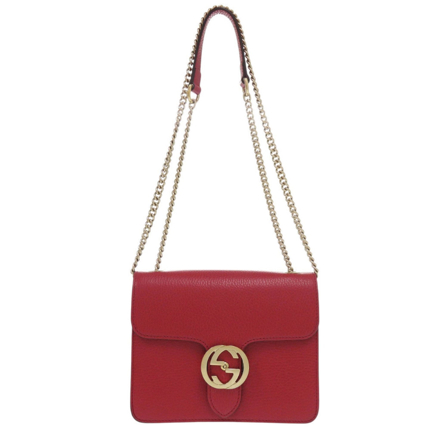 Gucci Red Color Leather Shoulder Bag