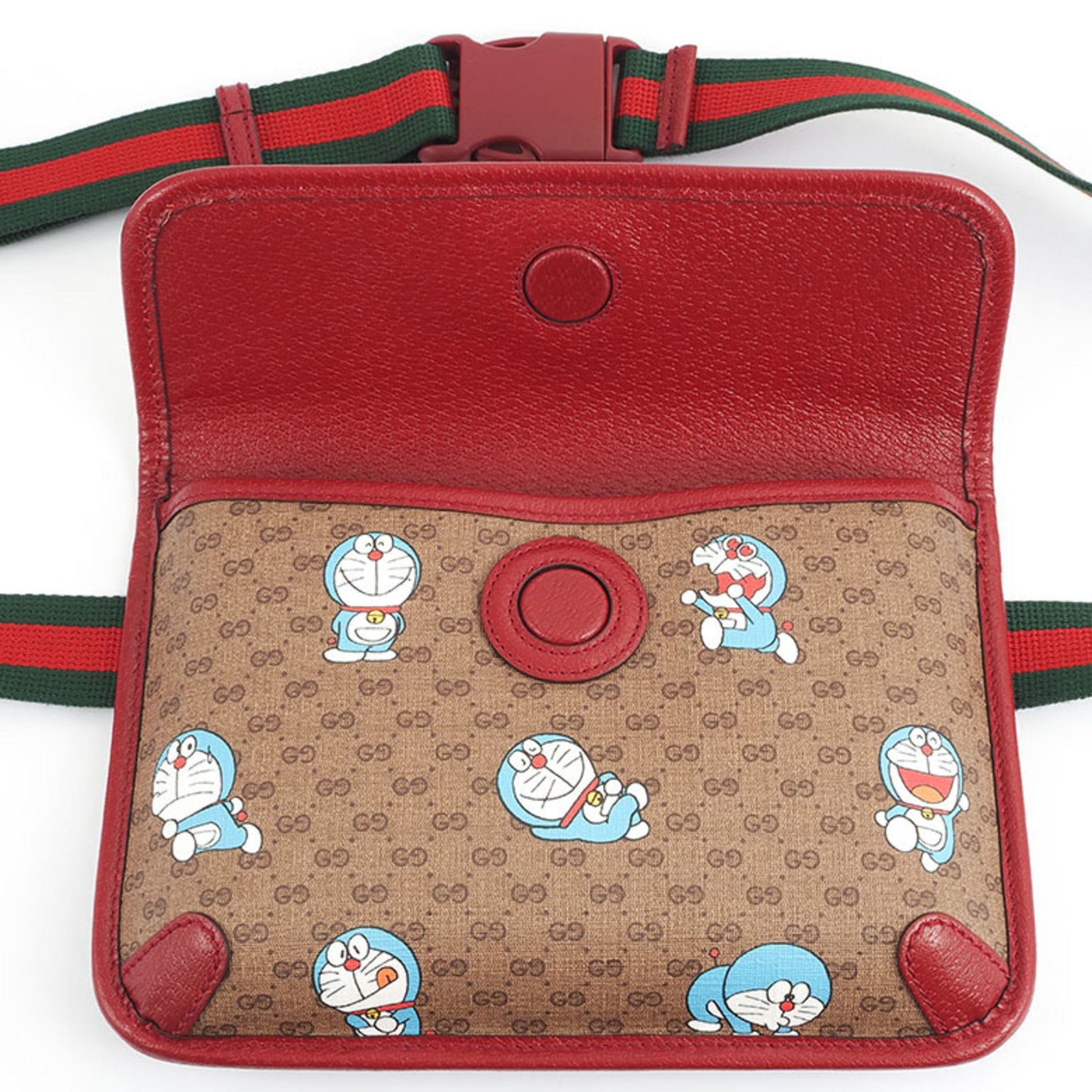 Gucci Beige Bordeaux Pvc Leather Sling Bag