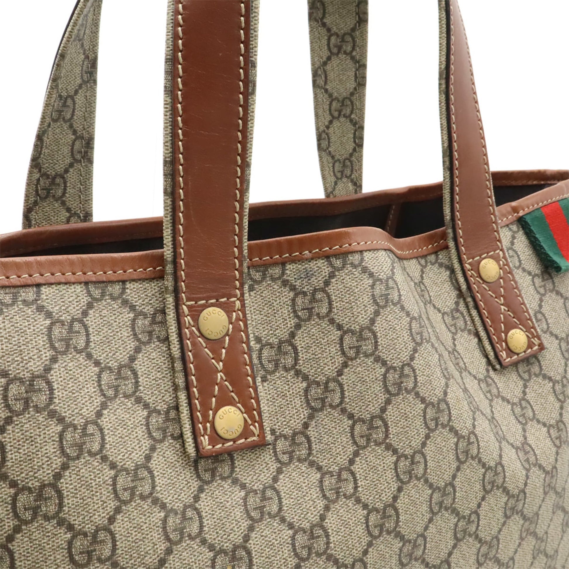 Gucci Beige Brown Gg Supreme Shoulder Bag Tote Bag