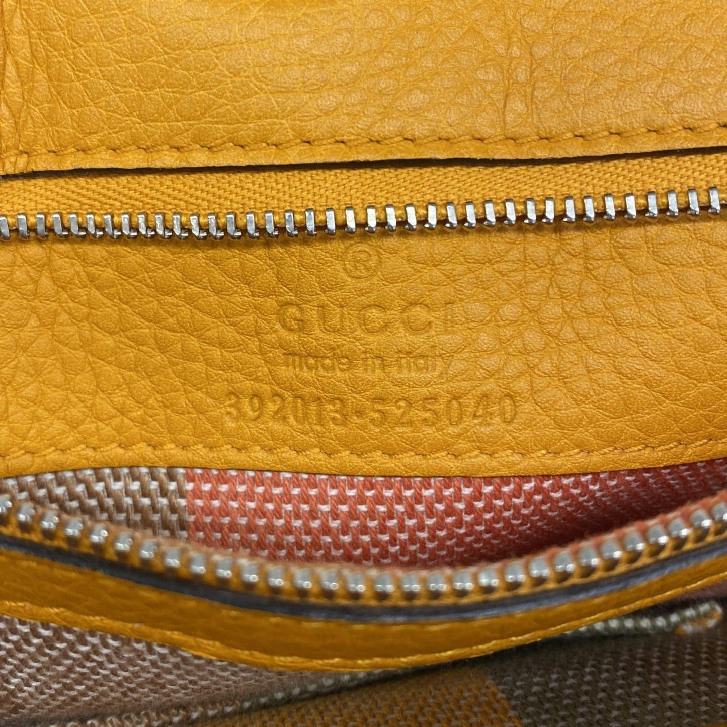 Gucci Orange Leather Handbag