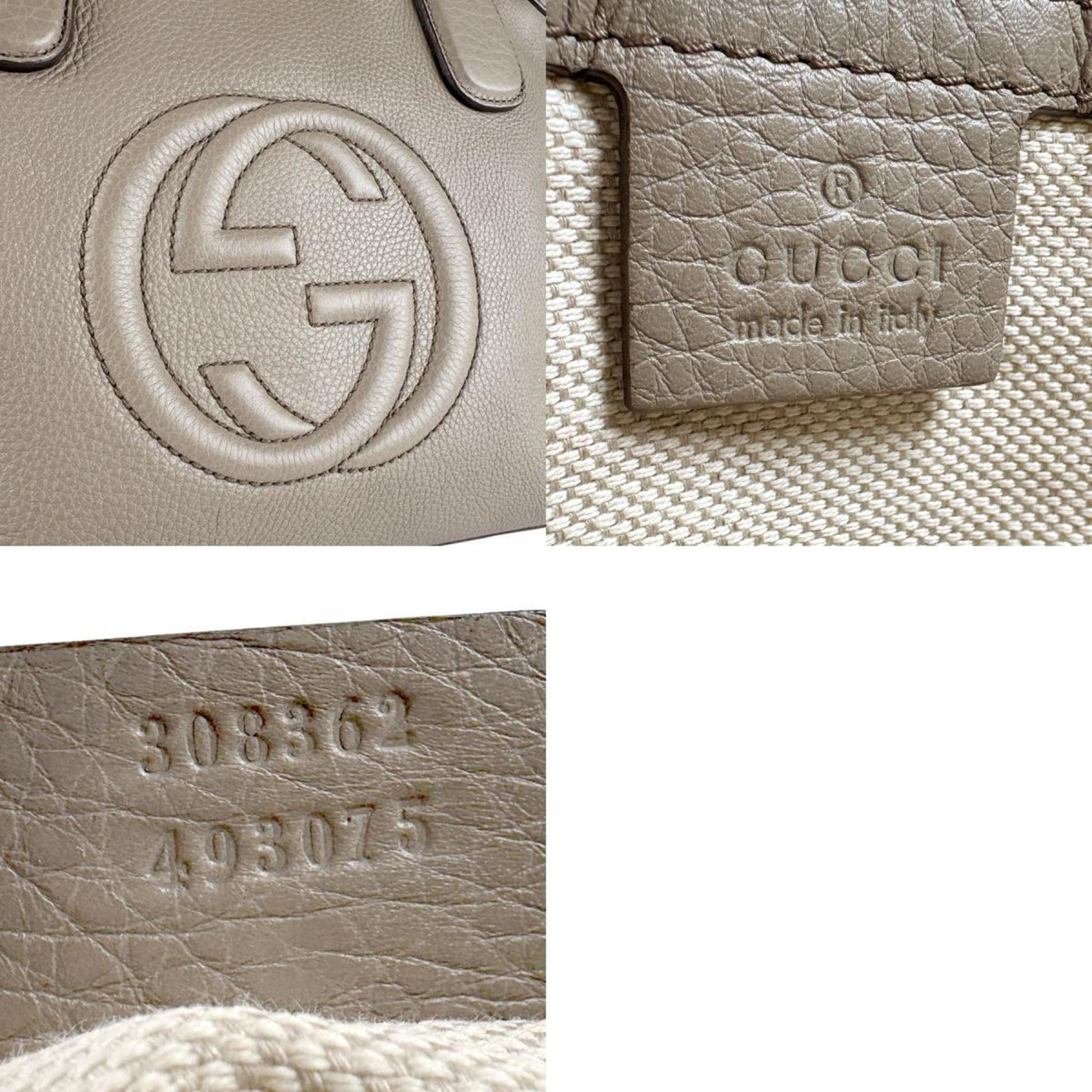 Gucci Grayish Leather Handbag