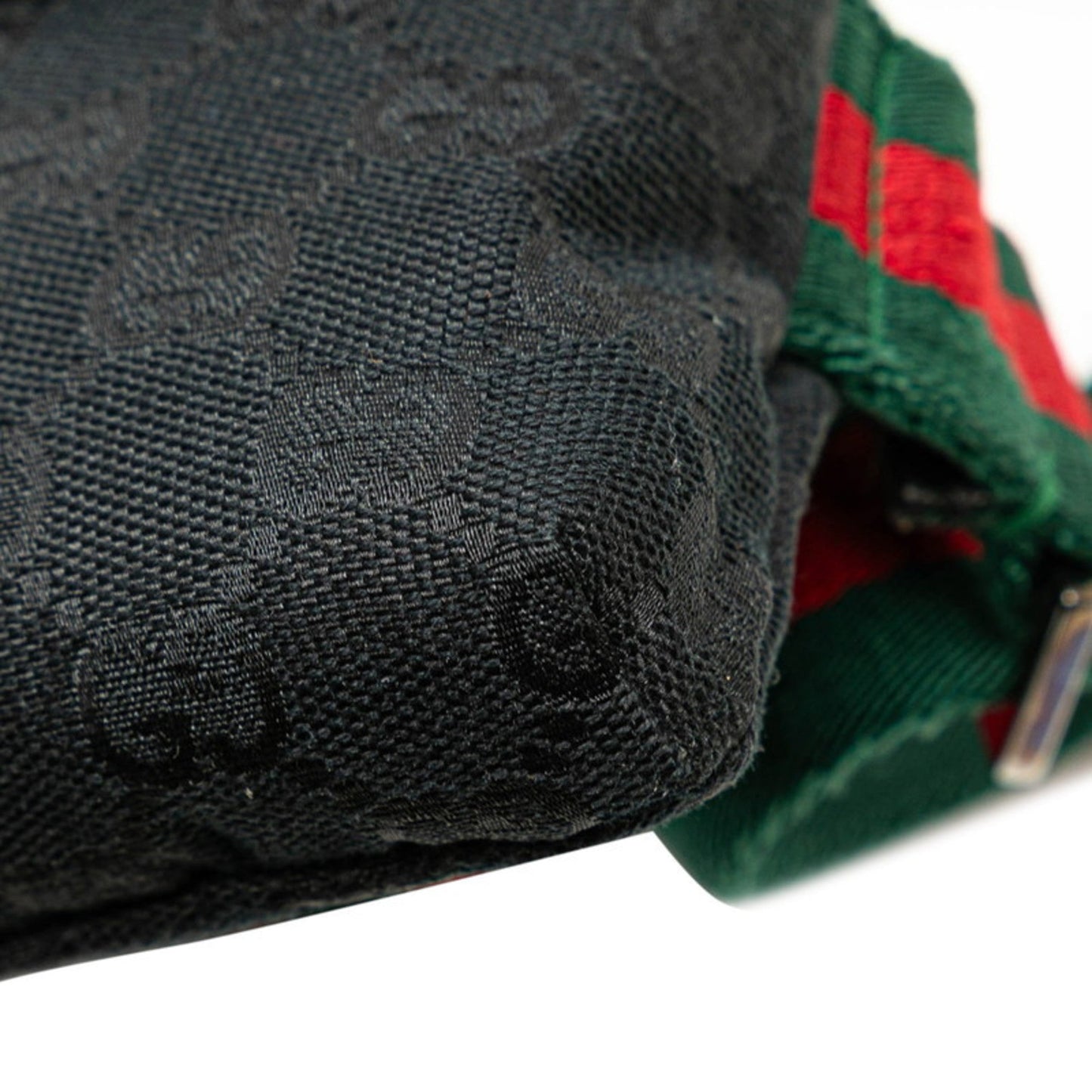 Gucci Black Canvas Leather Fanny Pack