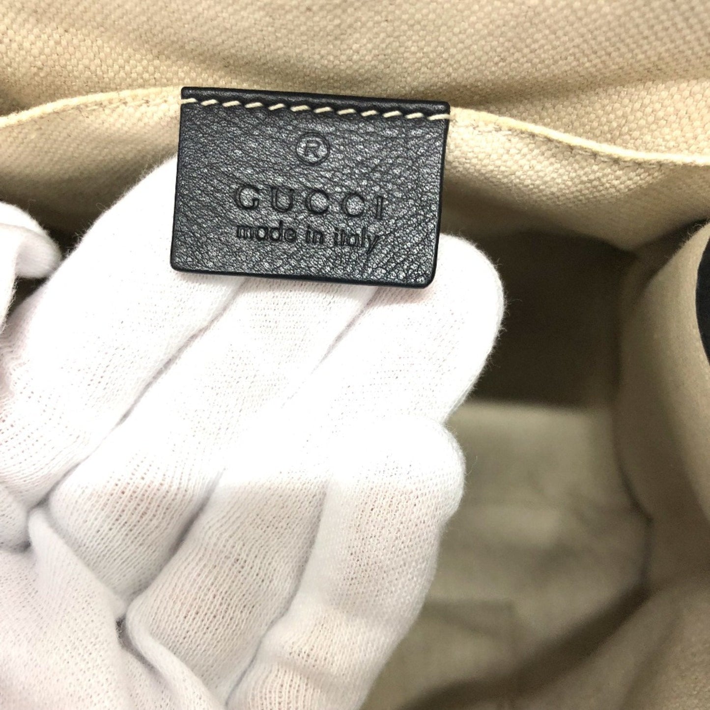 Gucci Black Leather Backpack