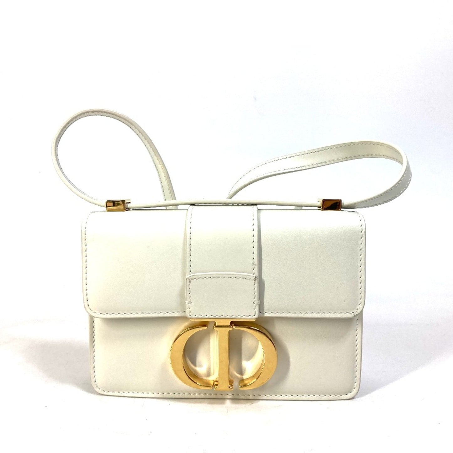Dior Handbag Christian Shoulder Bag 3 Leather White