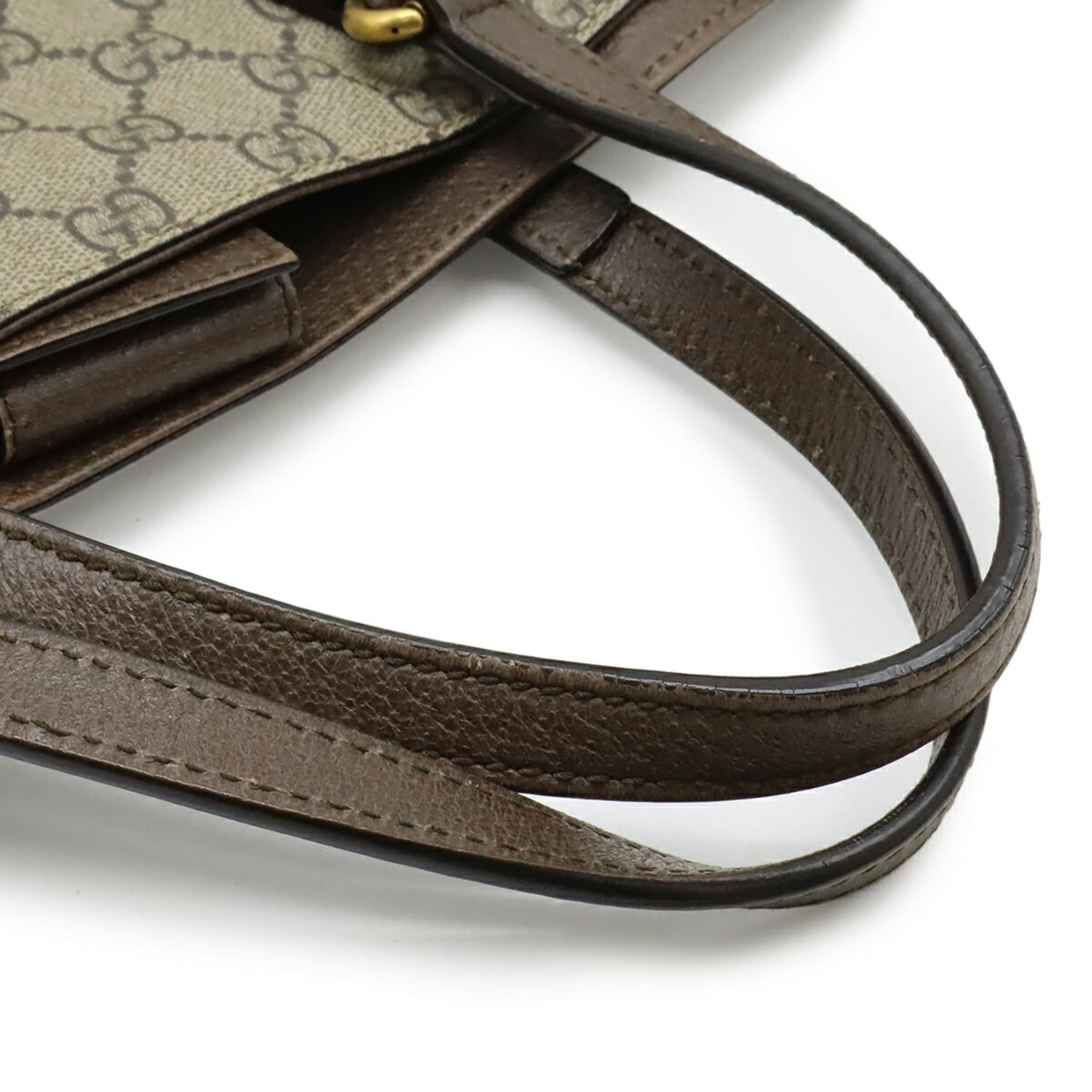Gucci Beige Beige Brown Brown Multi-Color Gg Supreme Canvas Pvc Leather Shoulder Bag Tote Bag