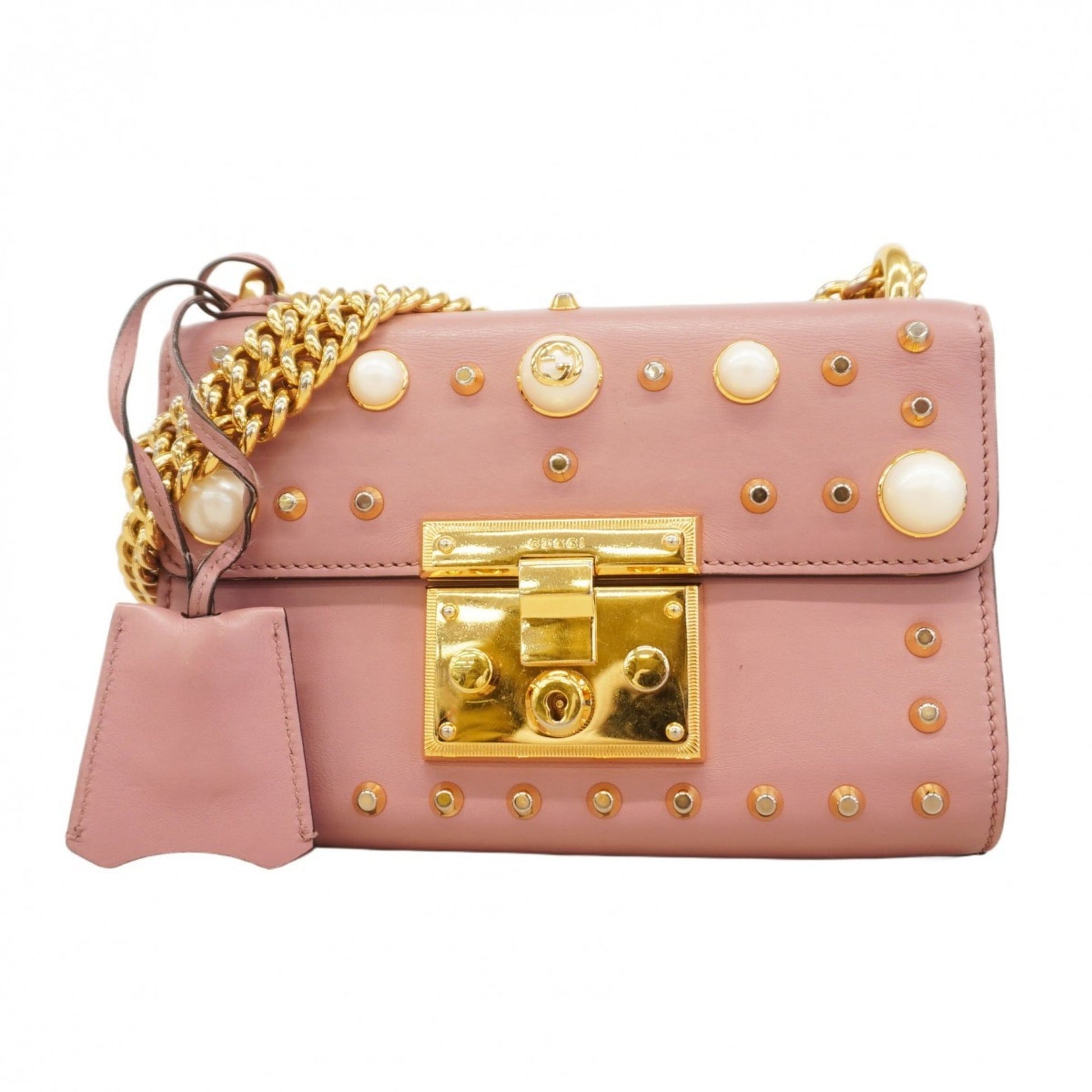 Gucci Pink Leather Shoulder Bag