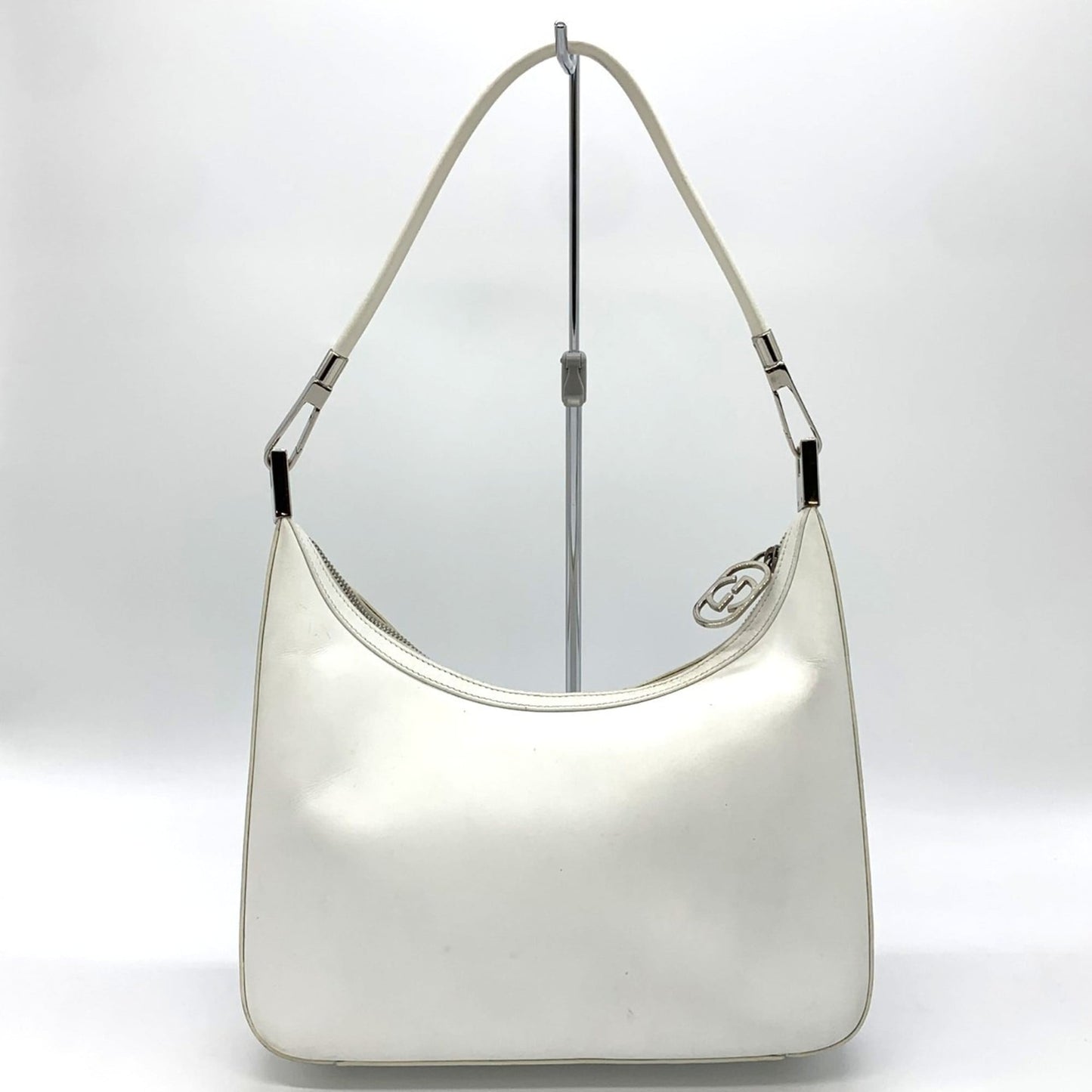 Gucci White Leather Shoulder Bag