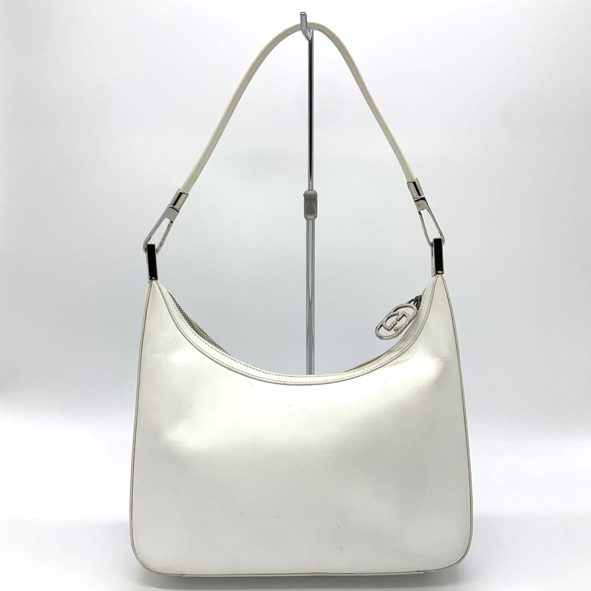 Gucci White Leather Shoulder Bag