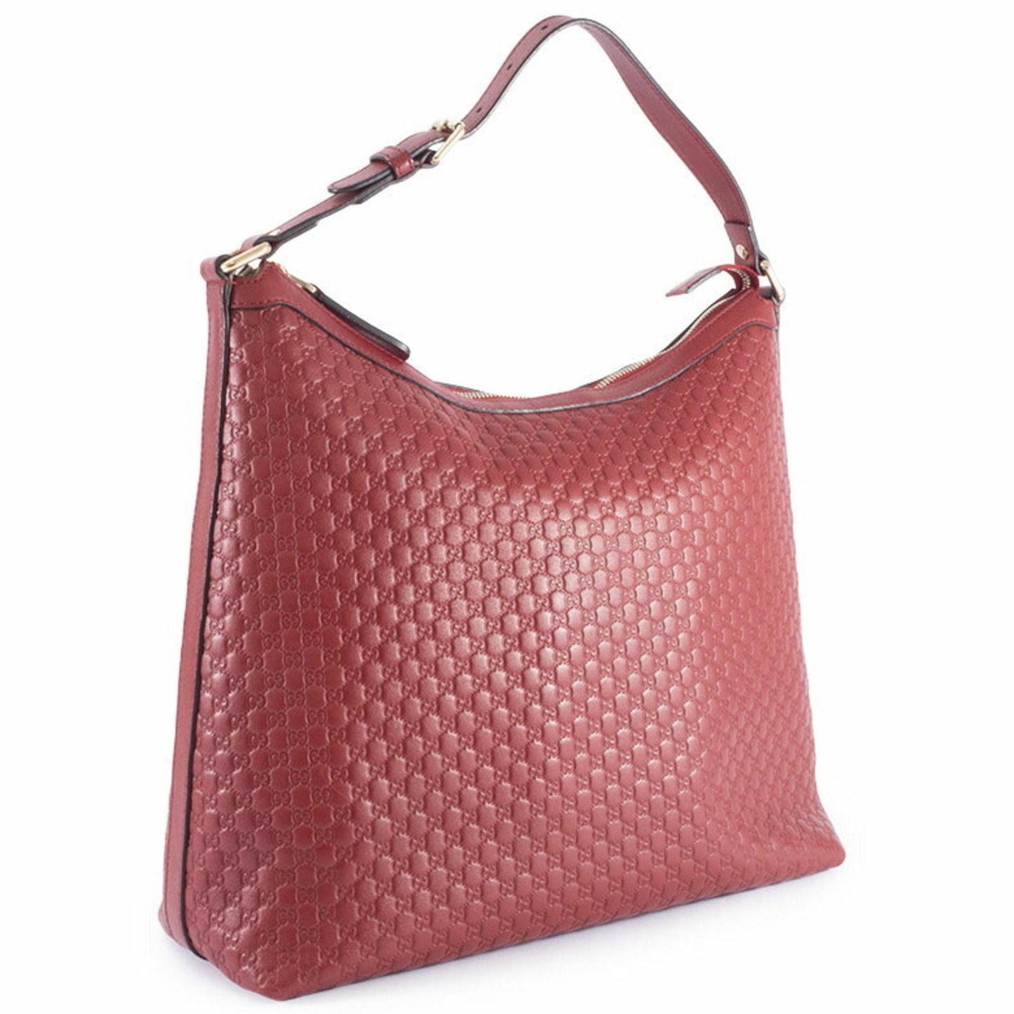 Gucci Microguccissima Red Color Leather Shoulder Bag