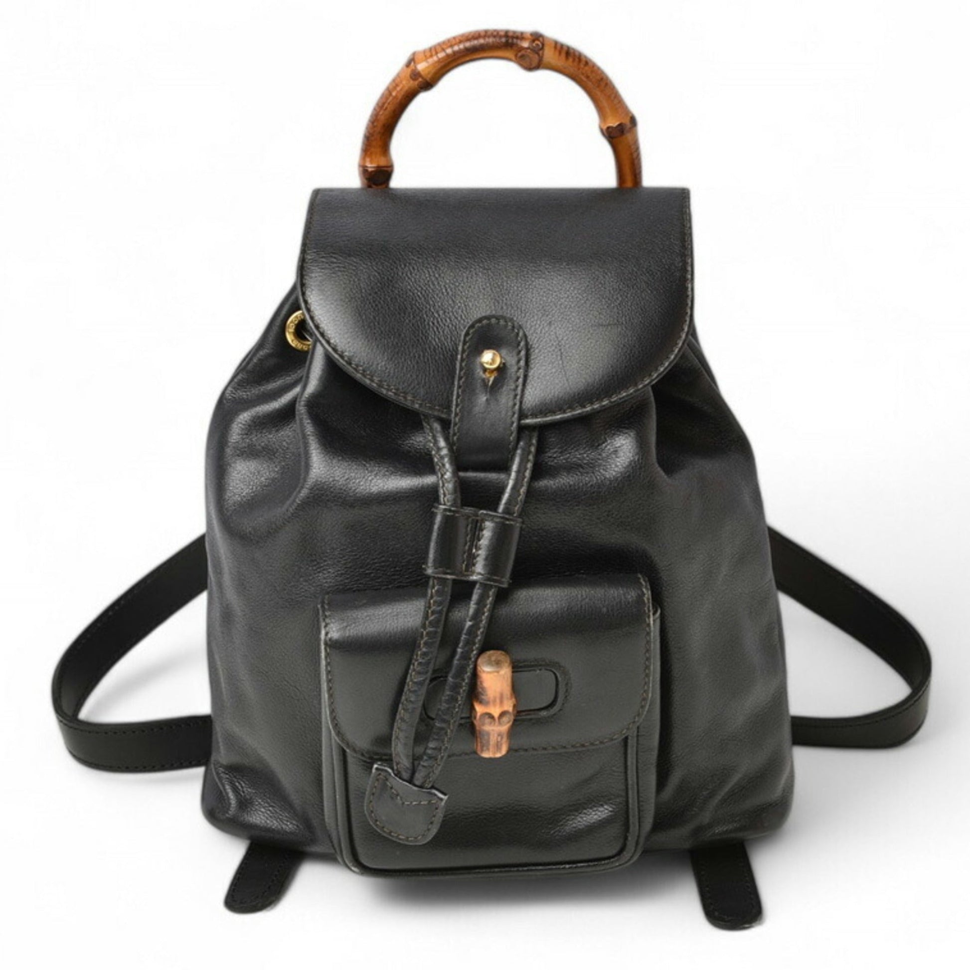 Gucci Black Leather Backpack