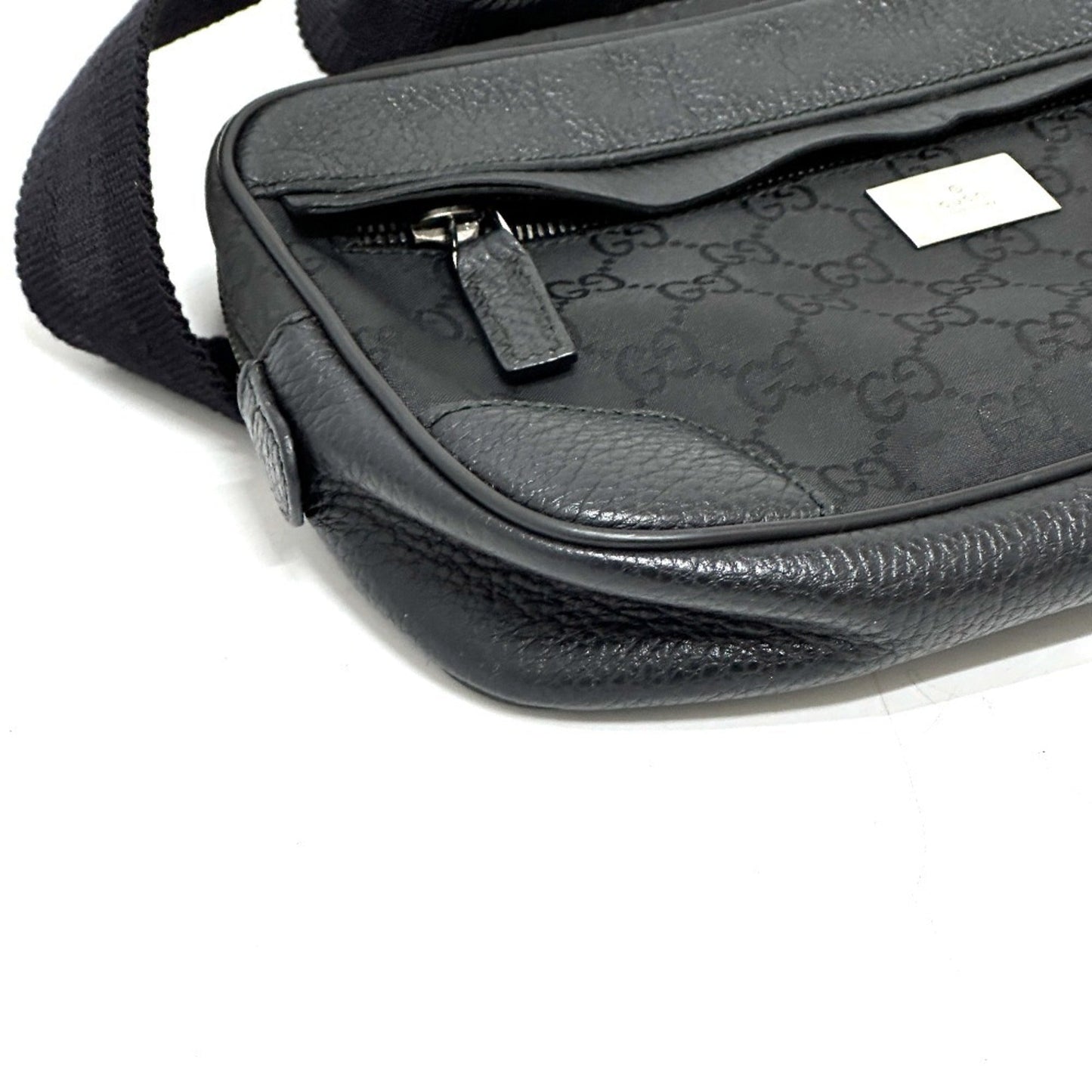 Gucci Black Nylon Leather Sling Bag